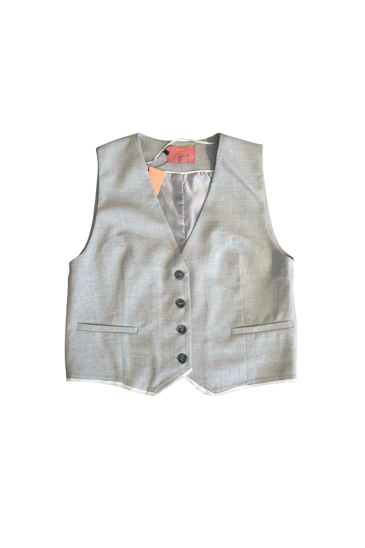 OllaCollection Biye Detaylı Yelek Gri