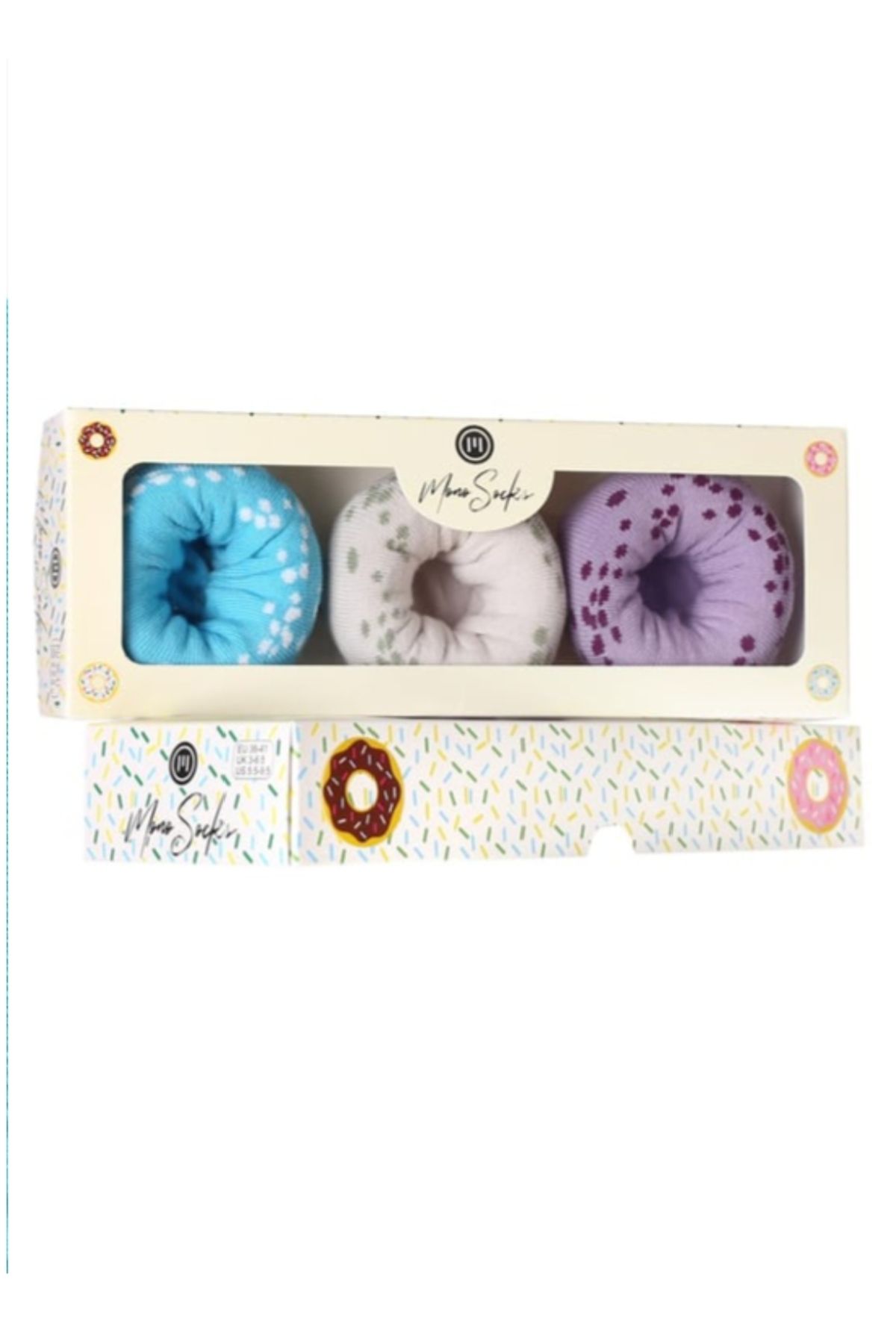 Mono Socks 3'lü Pamuklu Donat Çorap