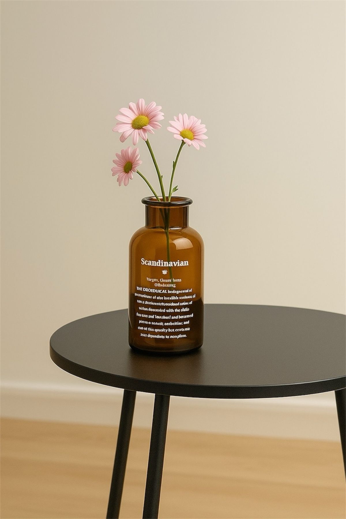 Bayev Scandinavian Home Vazo Amber Dekoratif Vazo