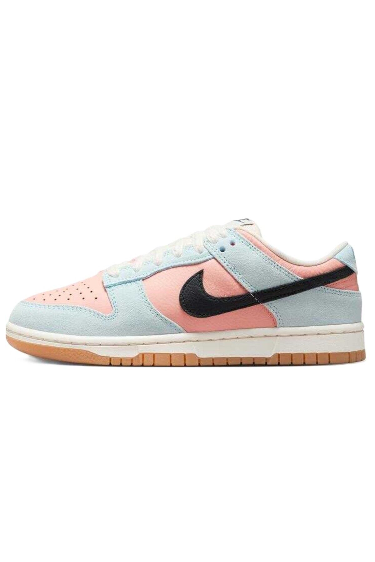 Nike Dunk Low Leather Unisex Sneaker Hakiki Deri Mavi Pembe Spor Ayakkabı