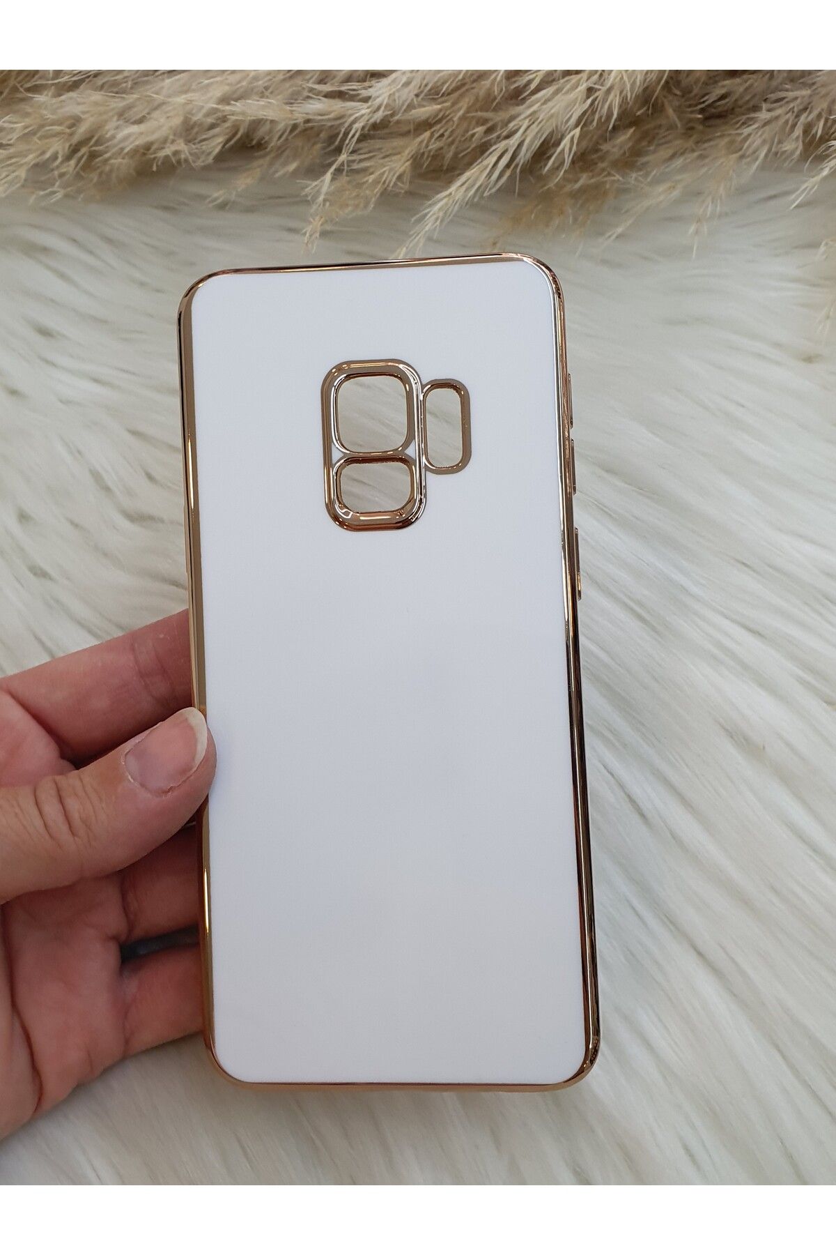 ZB Aksesuarda Moda Samsung GALAXY S9 Uyumlu Lazer Kesim Parlak Kılıf