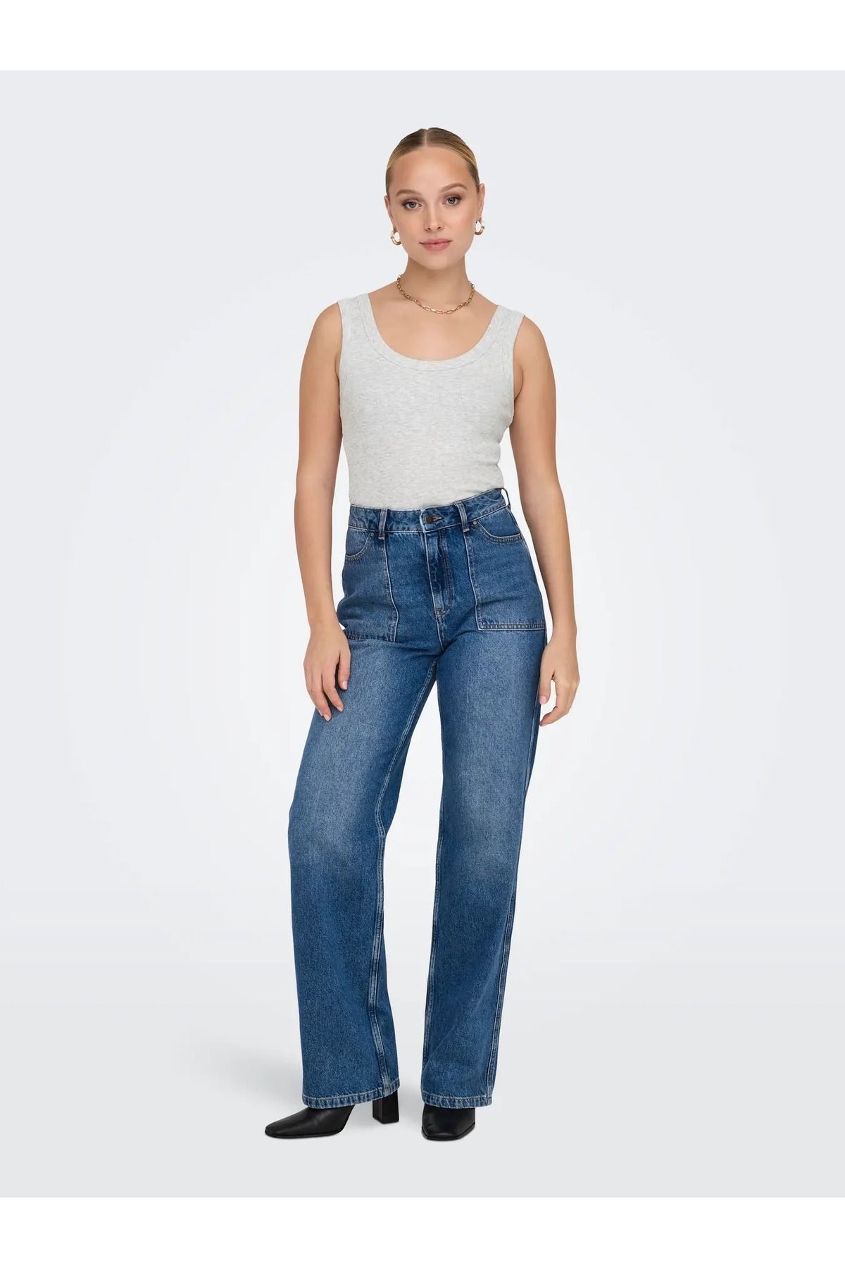 ONLY Onleasy S/L Tank Top Jrs Kadın Askılı Bluz 15315571