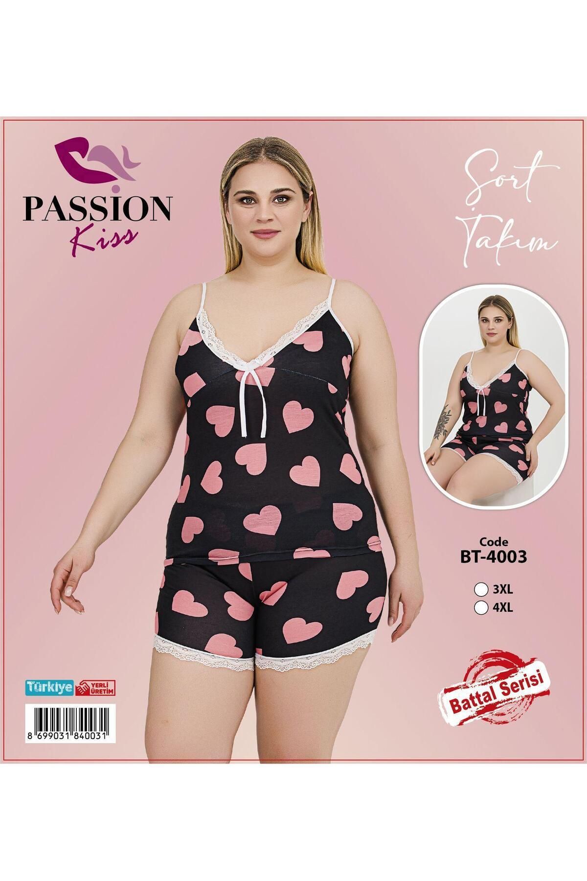 Emir Store İp Askılı Büyük Beden Kadın Pijama Takımı