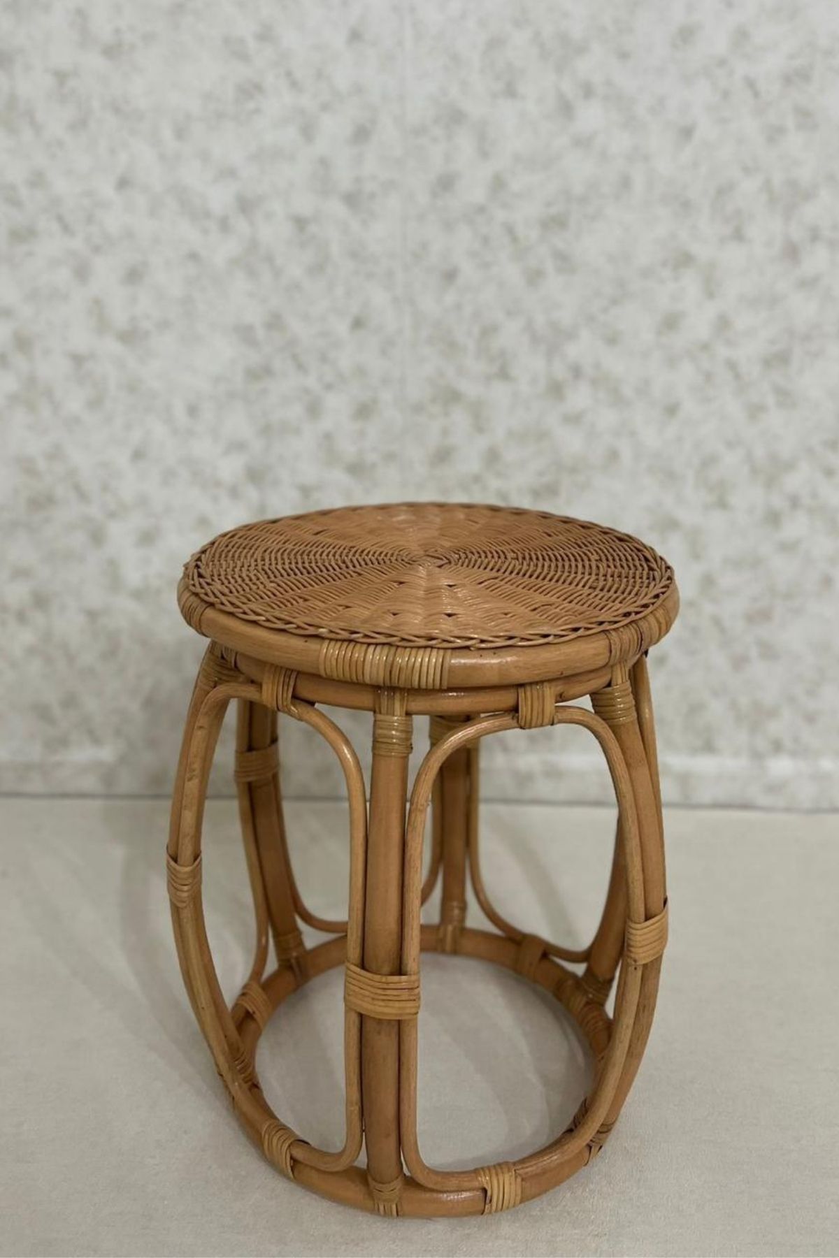 Okman Metro Rattan El İşi Doğal Sehpa 39*47*44 cm Naturel Renk