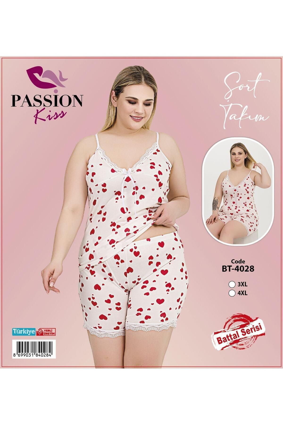 Emir Store İp Askılı Büyük Beden Kadın Pijama Takımı