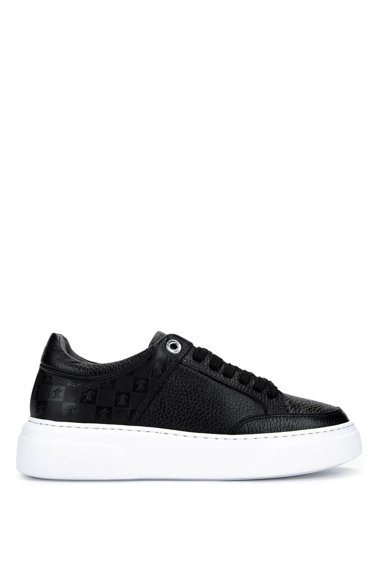 Tamer Tanca Kadın Hakiki Deri Siyah Floter Sneakers & Spor Ayakkabı