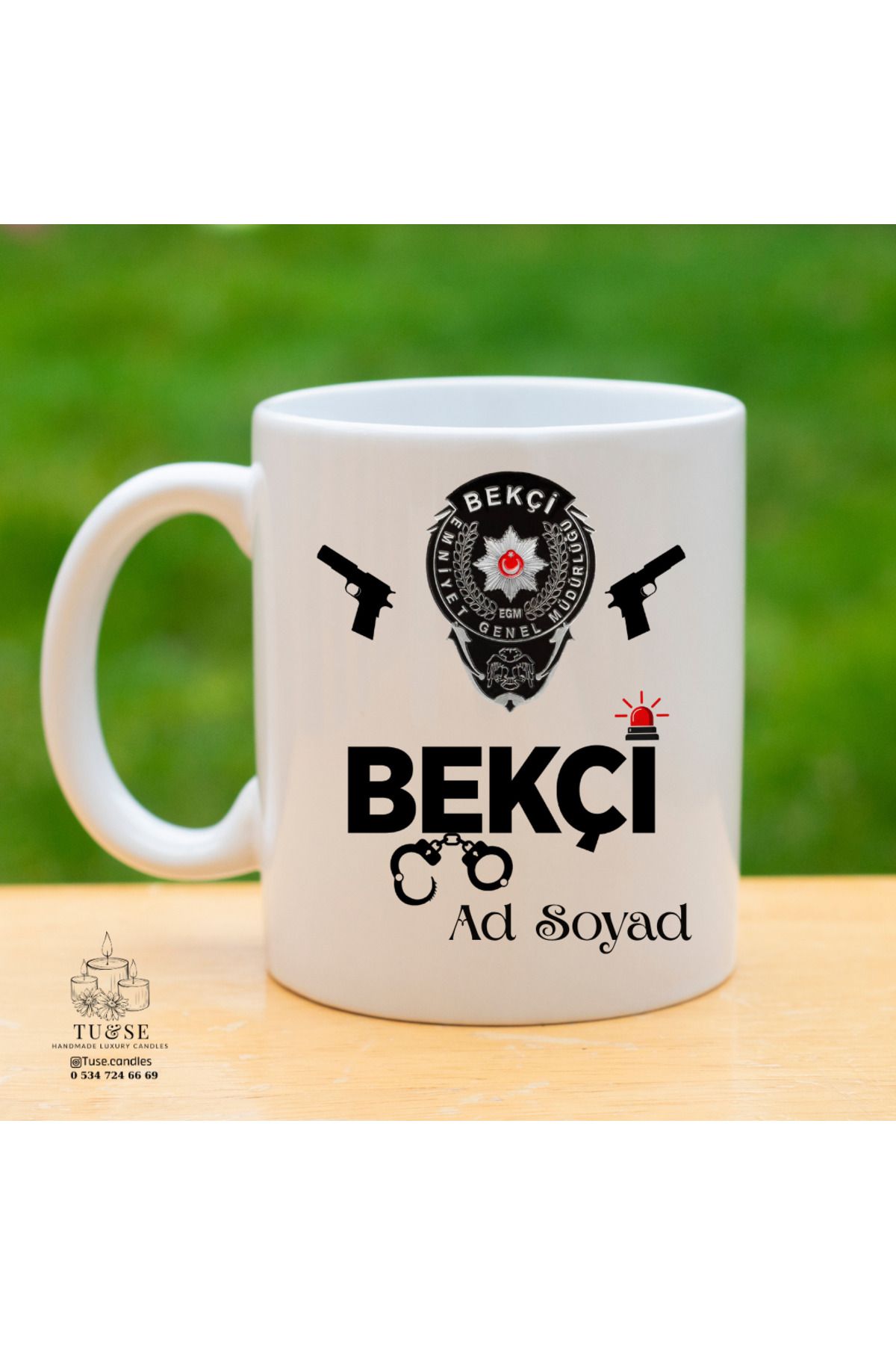 Tu&Se Candles Kişiye Özel Bekçi Kupası – Gecenin Sessiz Kahramanına