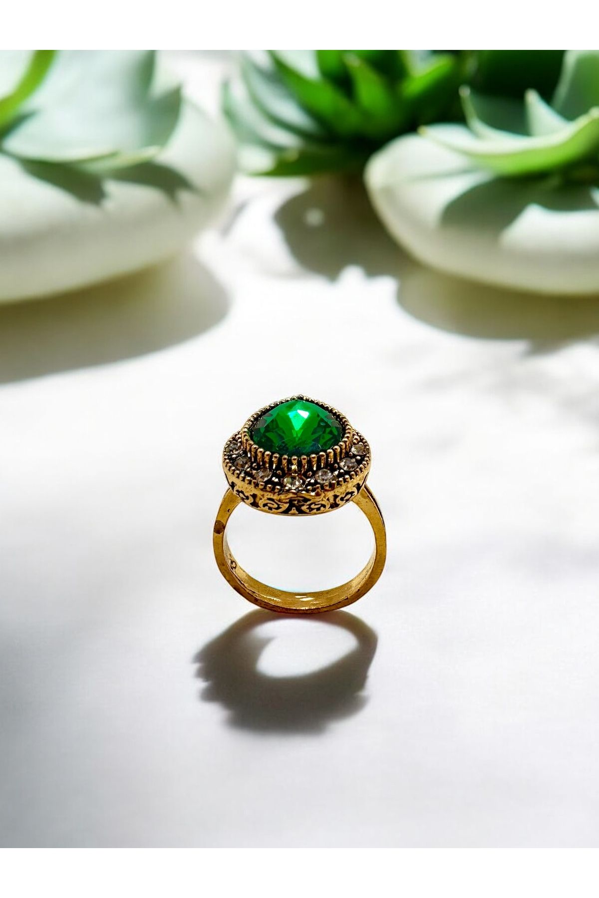 FUYA JEWELLERY Renkli Kristal Taşlı Yüzük