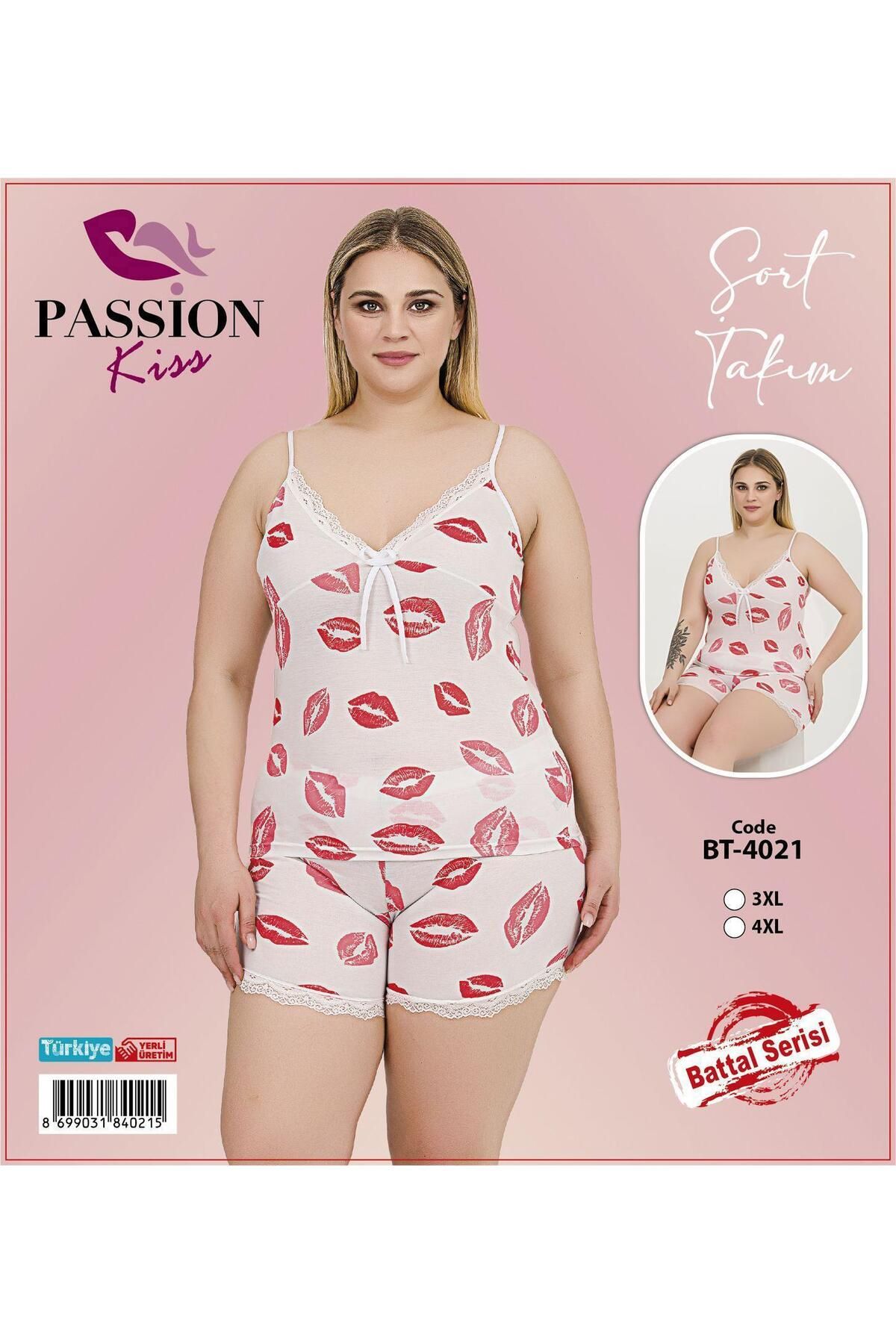 Emir Store İp Askılı Şortlu Büyük Beden Kadın Pijama Takımı
