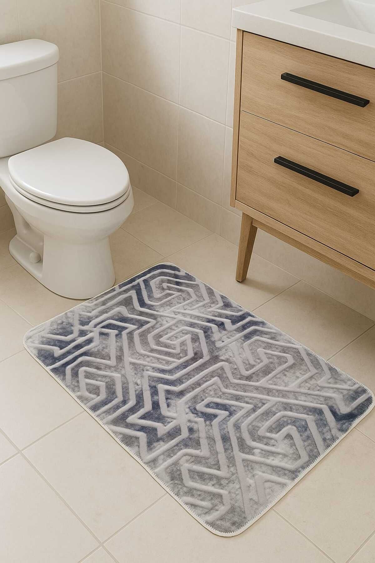 YÜNTEKS Kaymaz Taban, Yıkanabilir Lavabo Önü Paspası, Banyo Paspası, Duşakabin Önü Paspası, Kolidor paspası