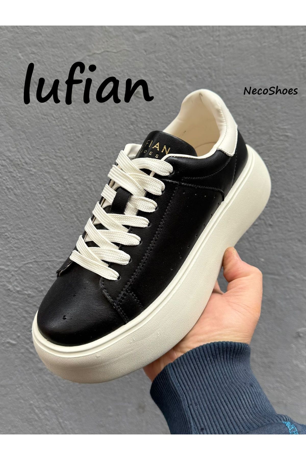 Lufian YÜKSEK TABAN UNISEX SNEAKER, HAFİF EVA TABAN, COMFORT İÇ PED
