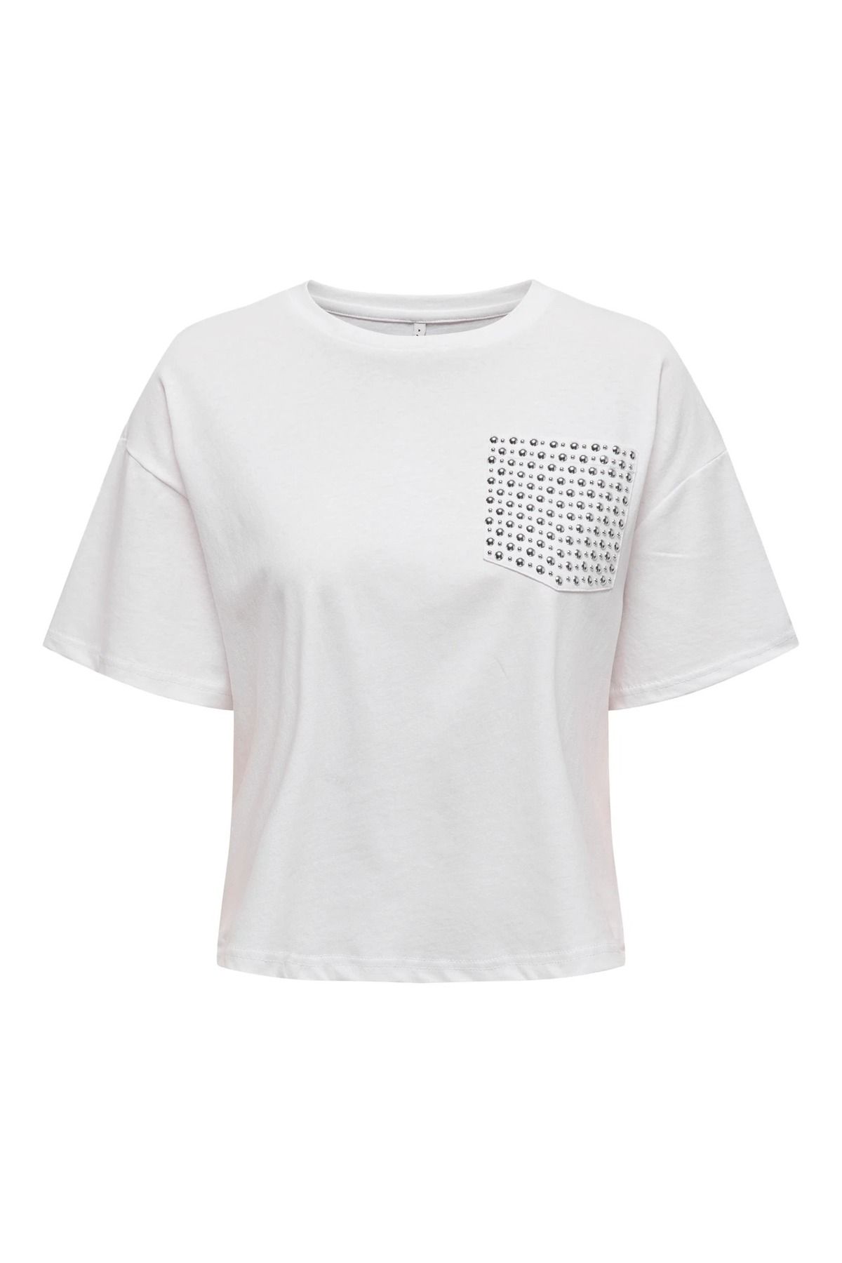 ONLY Onlterza S/S O-Neck Top Box Kadın T-shirt 15343834