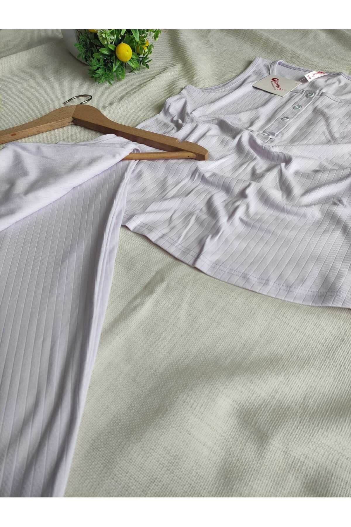 Pijamoni PİJAMONİ DUBLİN KUMAŞ SIFIR KOL PİJAMA TAKIMI