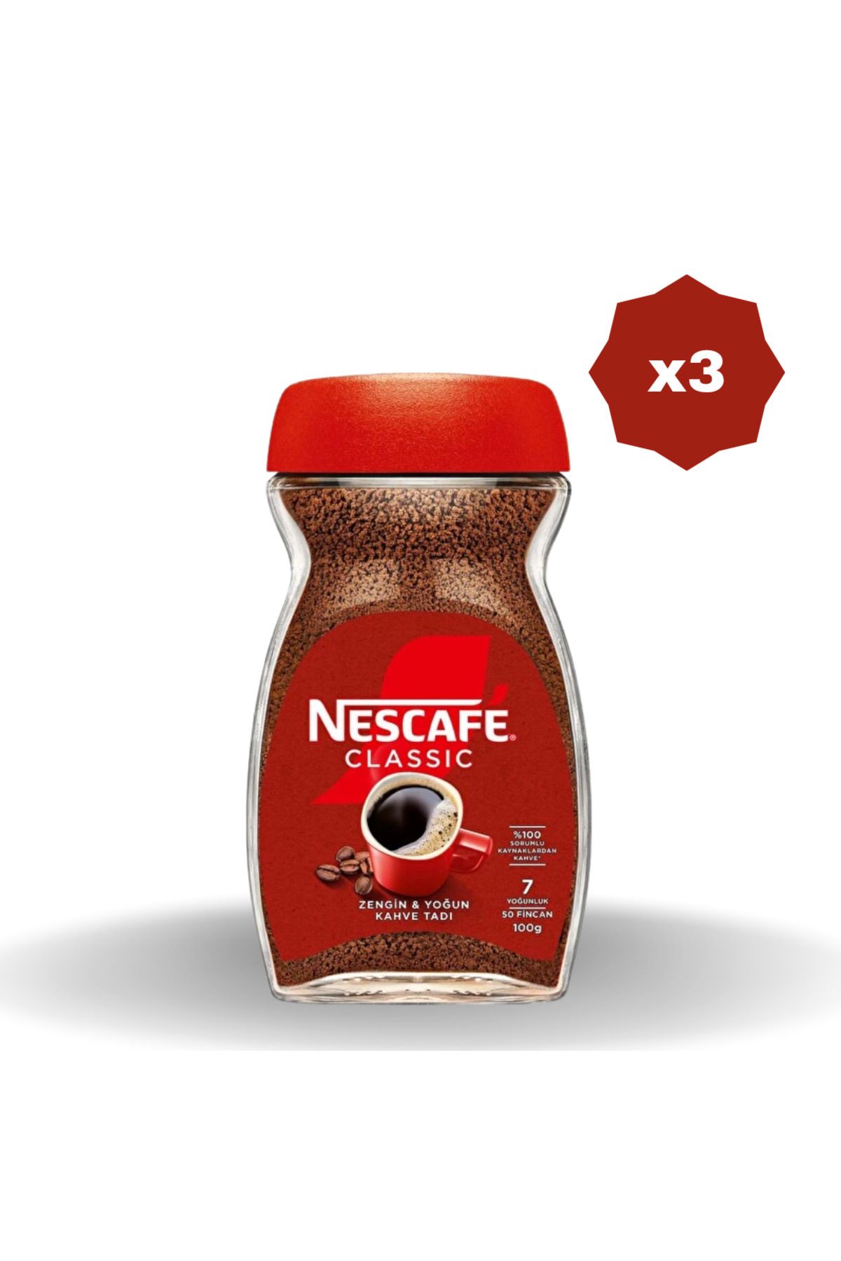 Nescafe NESTLE NESCAFE CLASSİC CAM 100 GR - (3 ADET)