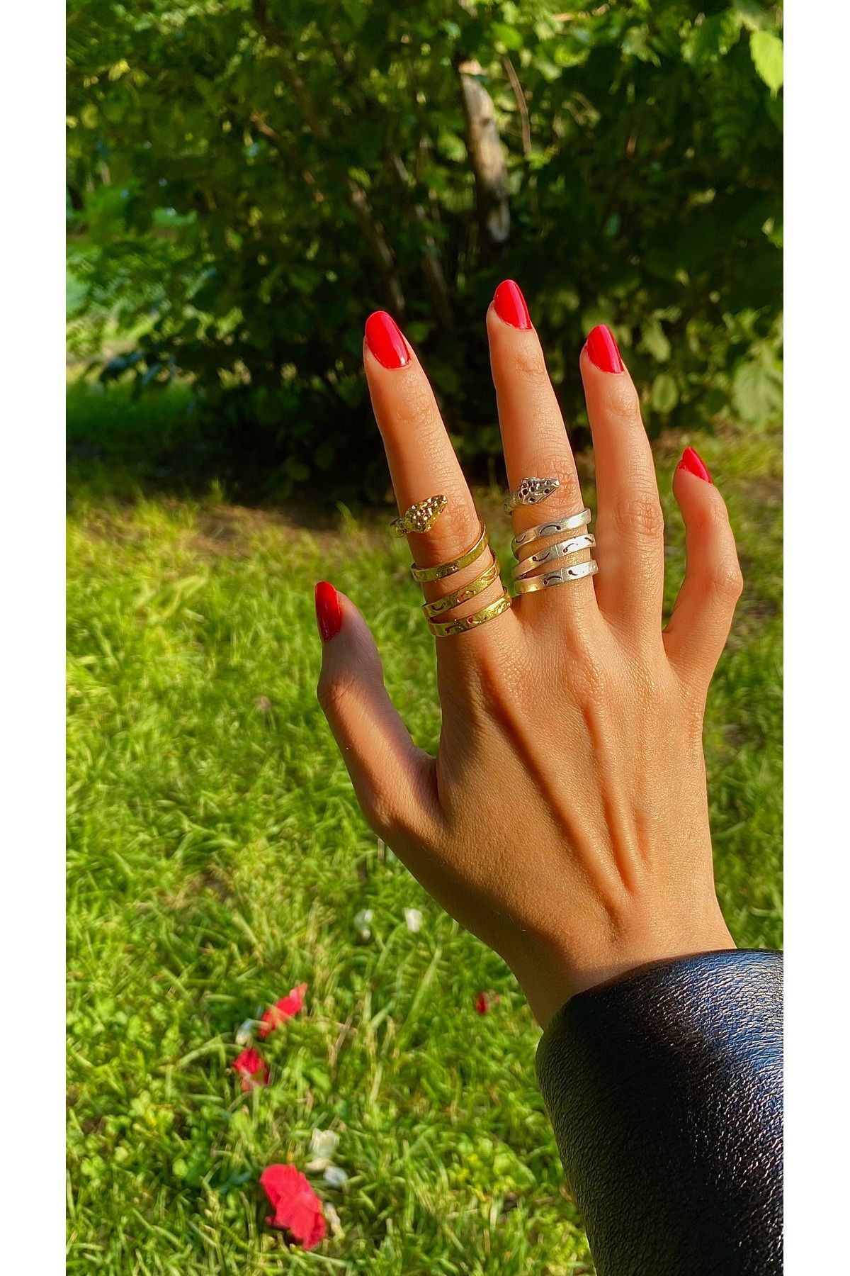 Cayo Largo Jewellery Symona Gümüş Yüzük Pirinç Üzeri Gümüş kaplama