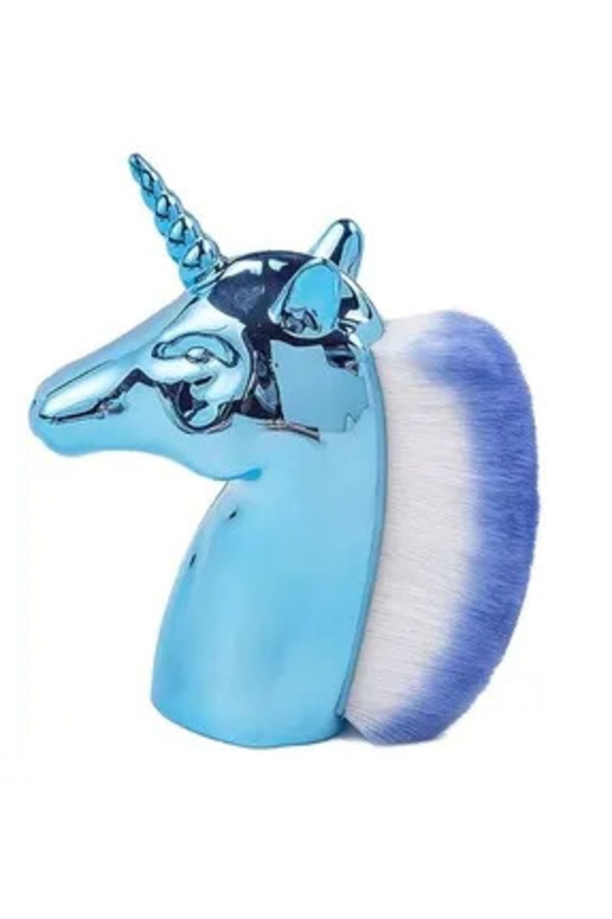 Fontenay Unicorn Toz Fırça Tek Boynuzlu At Renkli Fırça Mavi