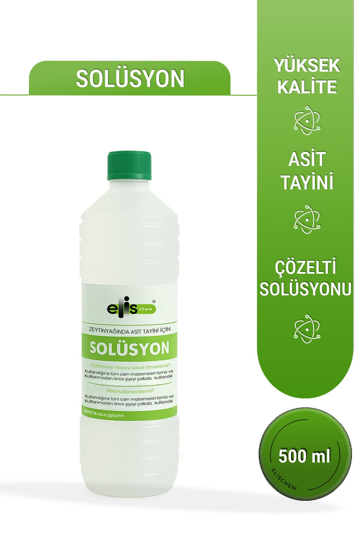 elischem Zeytinyağında Asit Tayini Solüsyonu 500 ml