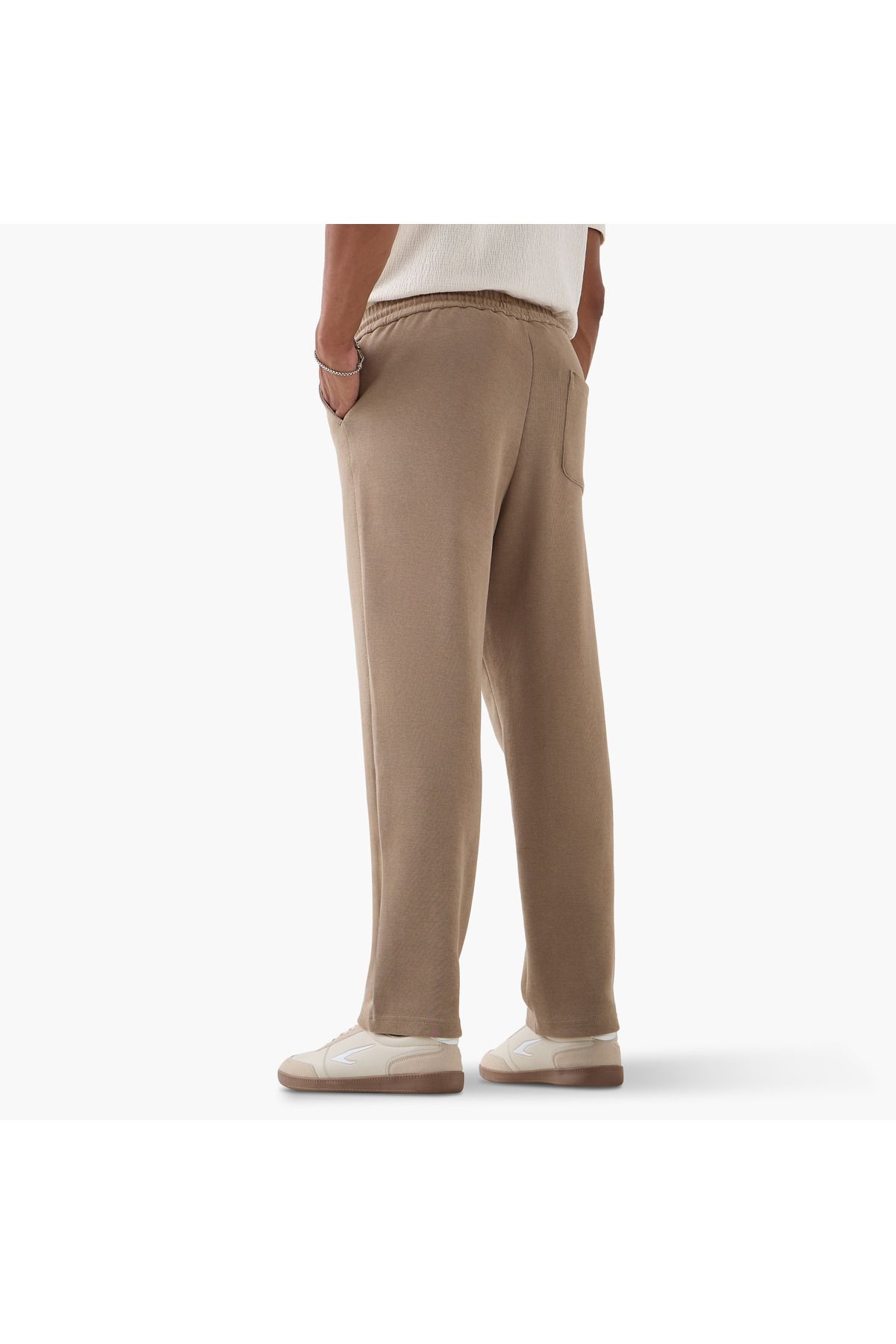 Iconic-Regular Fit Pants with Drawstring Closure and Pockets 3