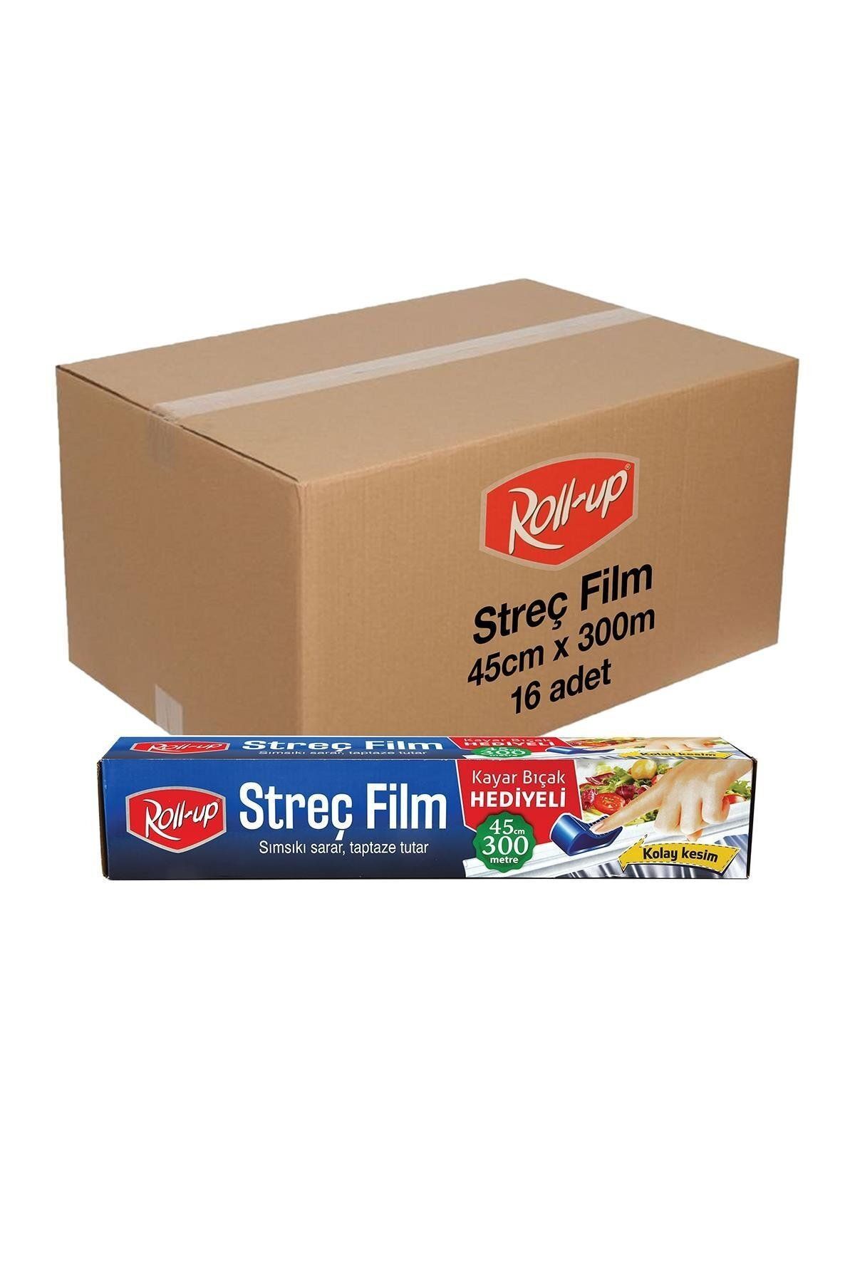 alsepeteavm Roll-up Kayar Bıçak Hediyeli Streç Film 45cm X 300m 9mic 16 Adet Koli