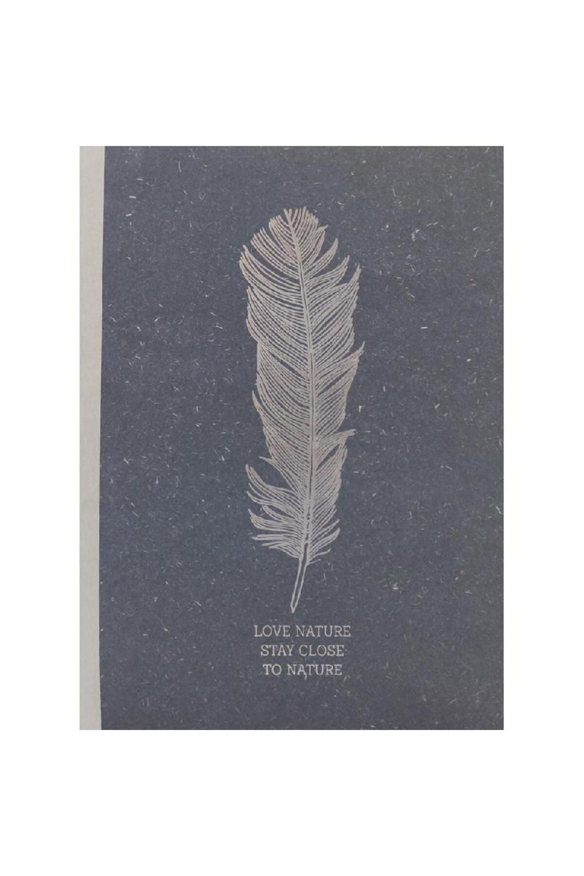 Roco-Notebook – B5, 160 Pages, Lined, Feather Love Nature, Grey 1