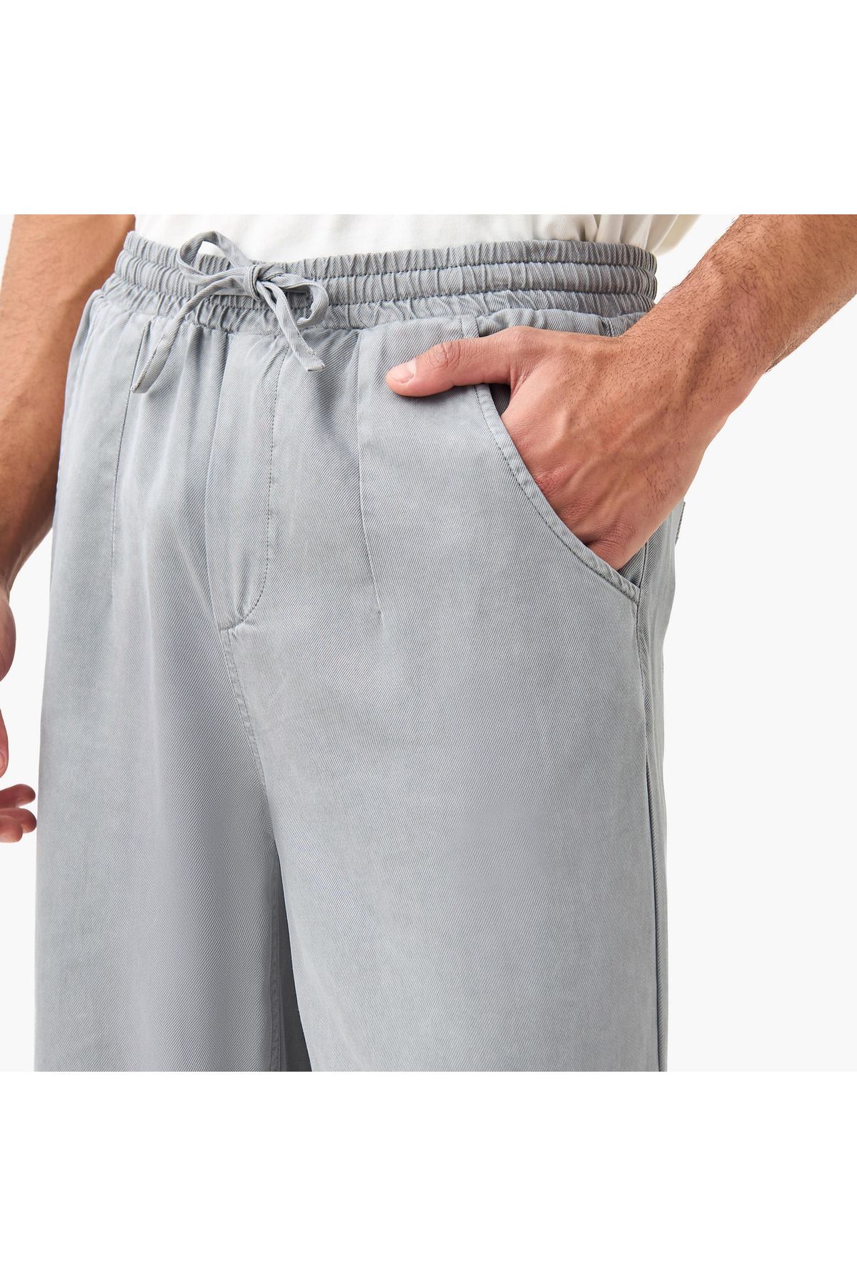 Lee Cooper-Relaxed Fit Pants with Drawstring Closure and Pockets 4