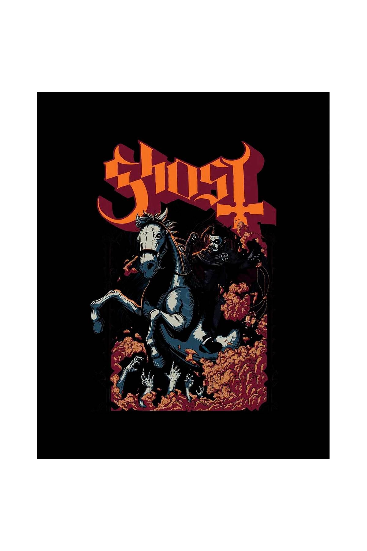 Z zepplin Ghost Horse Büyük Sırt Patch Yama