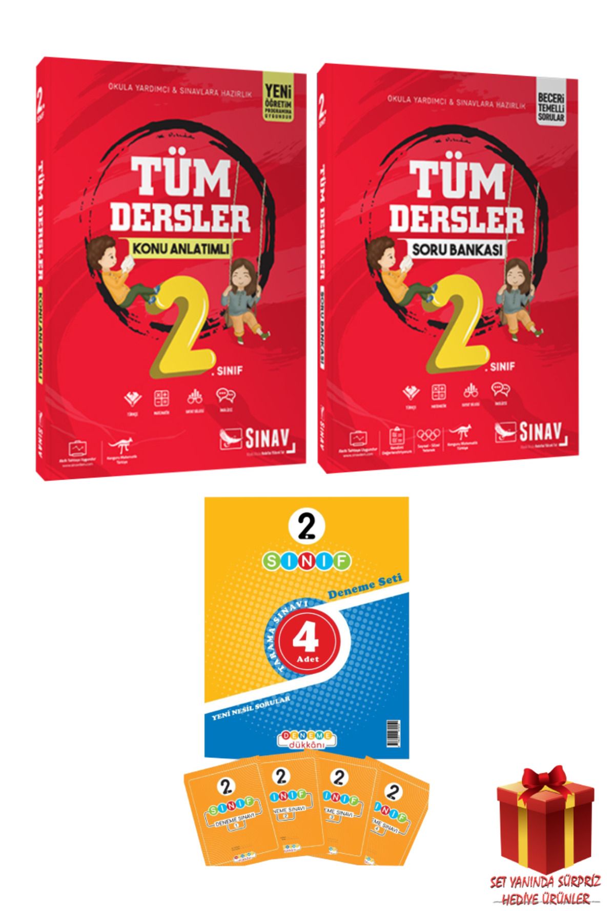 Sınav Yayınları 2. Sınıf Tüm Dersler Konu Anlatımı+ Tüm Dersler Soru Bankası+ 4 Adet Deneme Sınavı+ Hediye