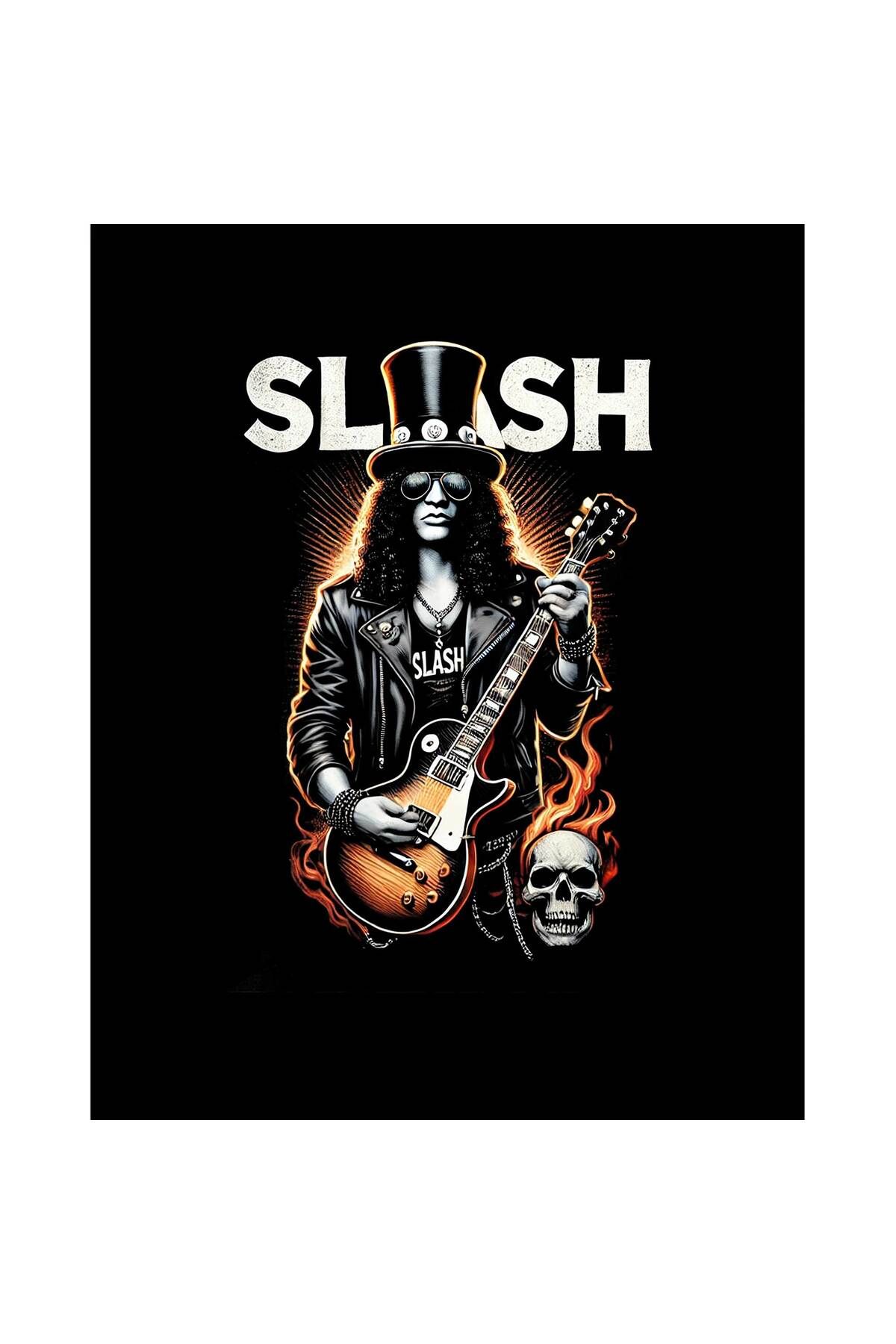 Z zepplin Slash Guitarist Skull Logo Büyük Sırt Patch Yama