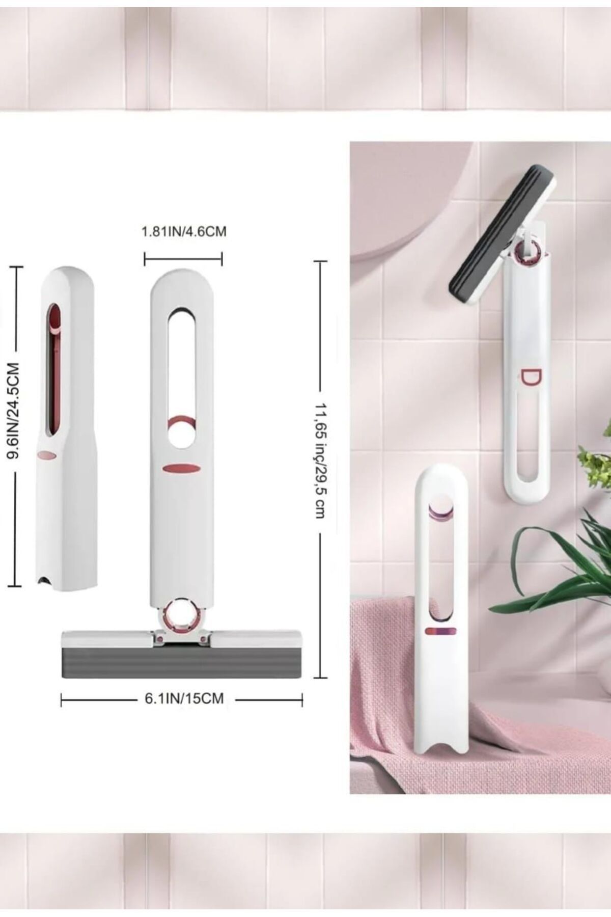 MN KRİSTAL Pratik taşınabilir mini mop kendinden sıkmalı