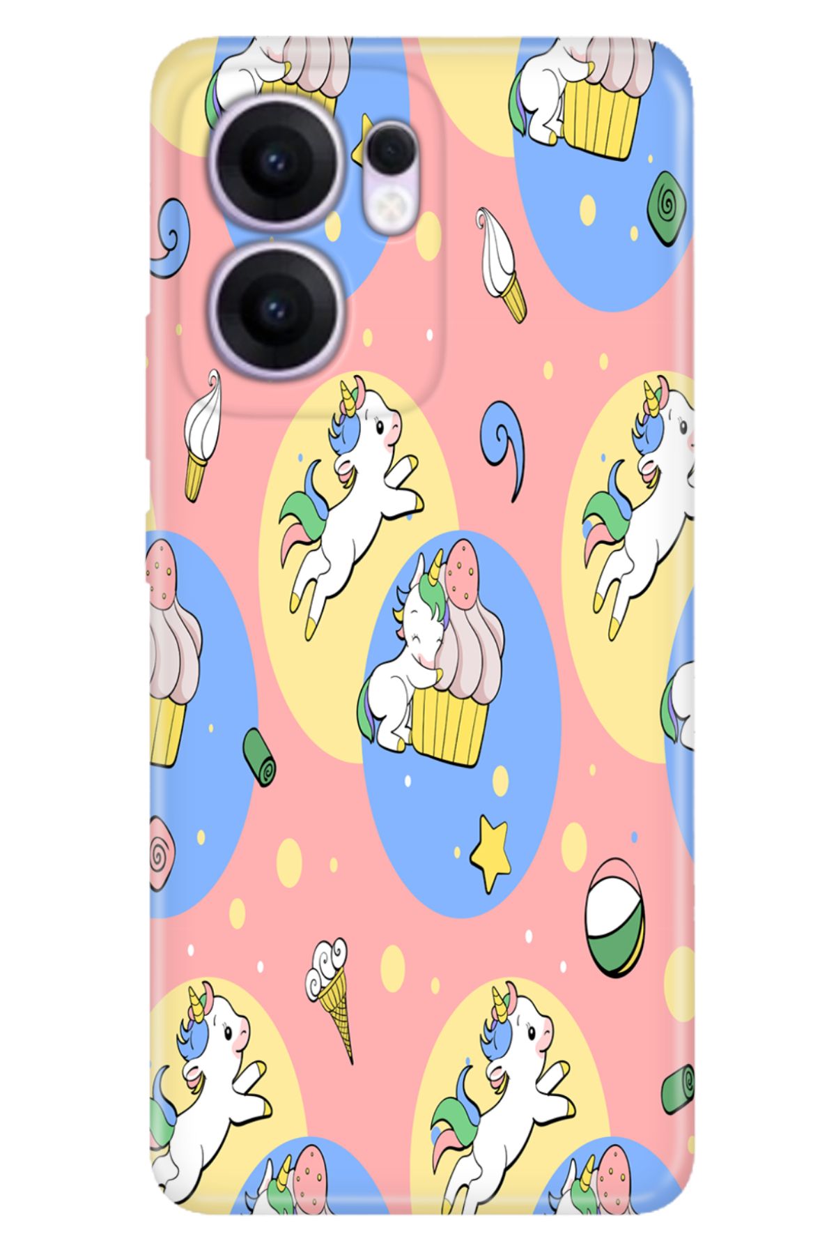 OPPO Reno 13F 5G Kılıf Tema Art Desenli Baskılı Silikon Unicorns