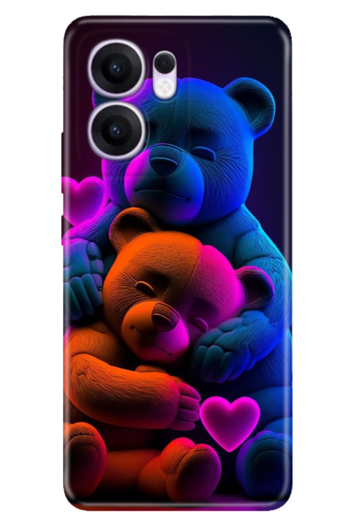 OPPO Reno 13F 5G Kılıf Tema Trendy Silikon Baskılı Bear Love