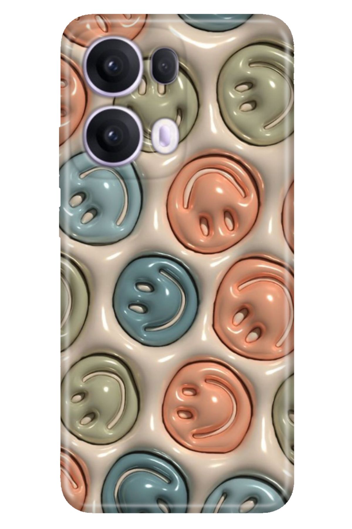 OPPO Reno 13 Pro Oppo Kılıf Tema Art Desenli Baskılı Silikon Smiling