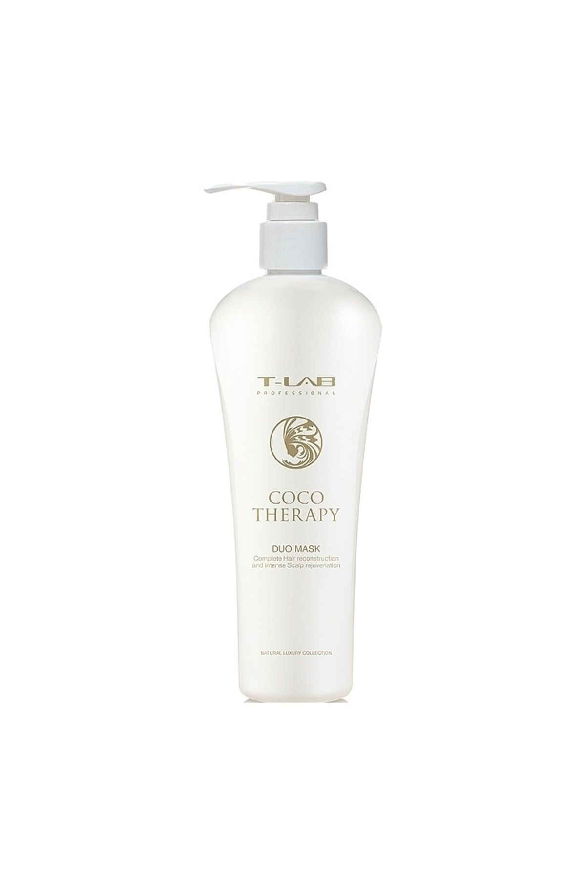 T Lab-Mască de păr T-LAB Professional Coco Therapy DUO pentru reconstrucție completă a părului, 300 ml 1