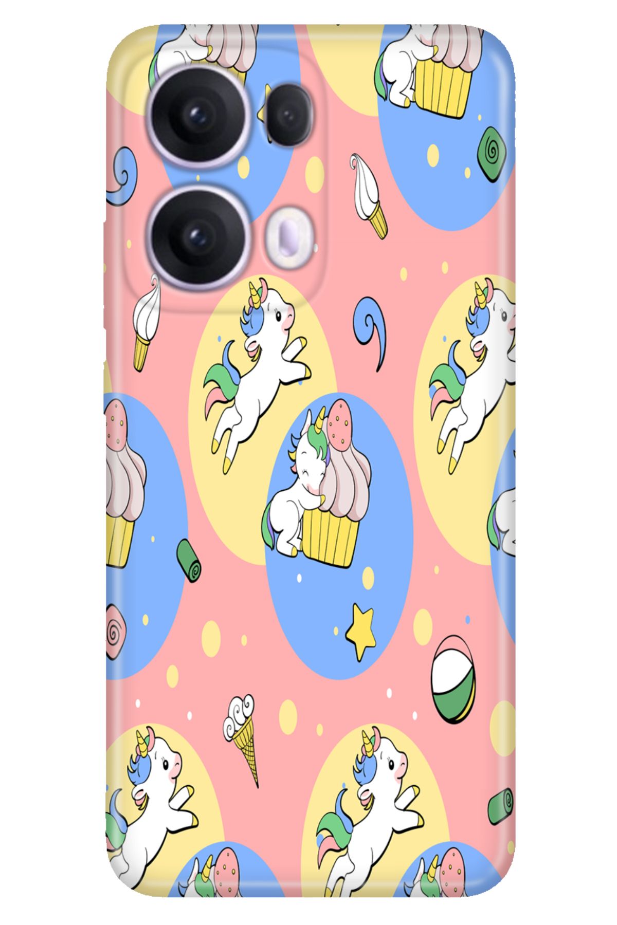 OPPO Reno 13 Pro Oppo Kılıf Tema Art Desenli Baskılı Silikon Unicorns