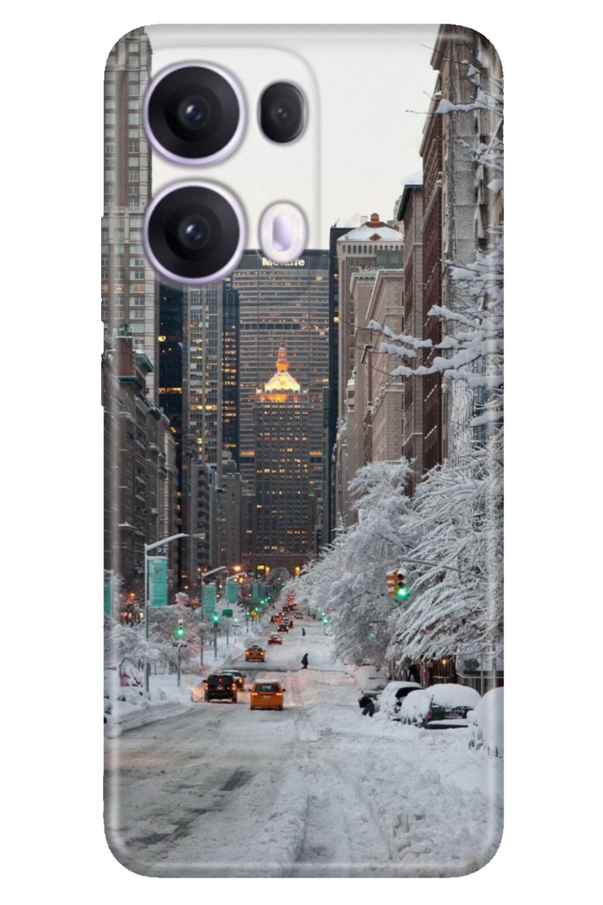 OPPO Reno 13 Pro Kılıf Oppo Art Silikon Baskılı TPU Winter New York
