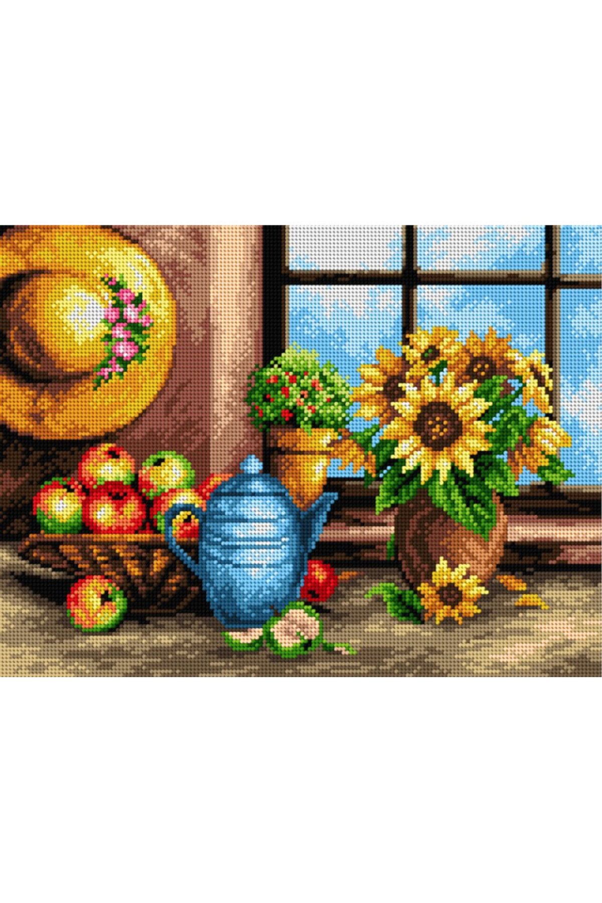 Orchidea Baskılı Goblen Ayçiçeği ve Meyveler 2300 30*40 cm