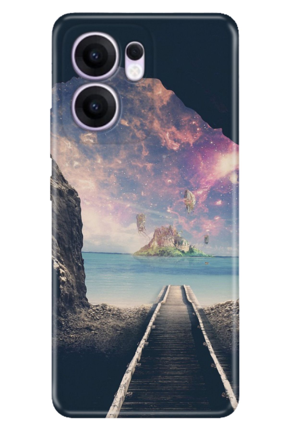 OPPO Reno 13F 5G Kılıf Art Silikon Baskılı TPU Tren Yolu