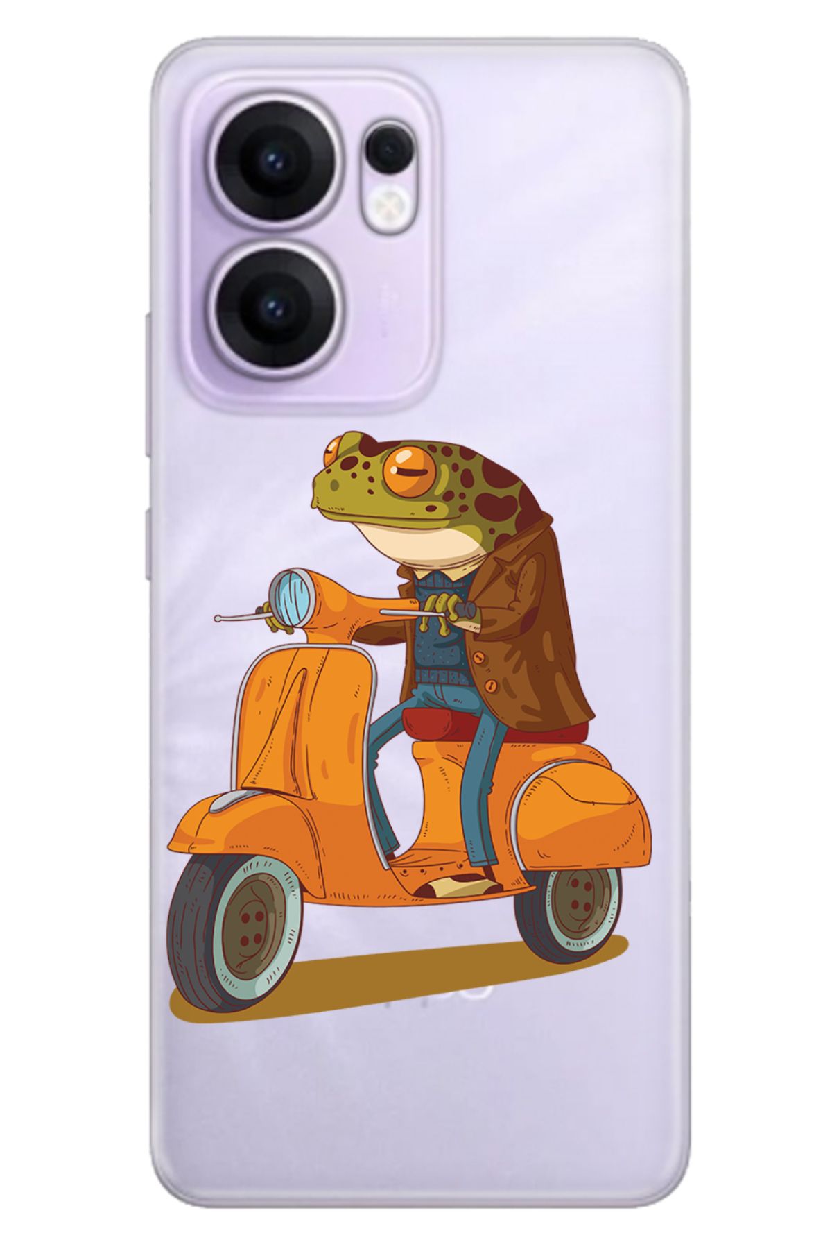 OPPO Reno 13F 5G Kılıf Retro Trendy Silikon Baskılı Gezgin Kurbağa