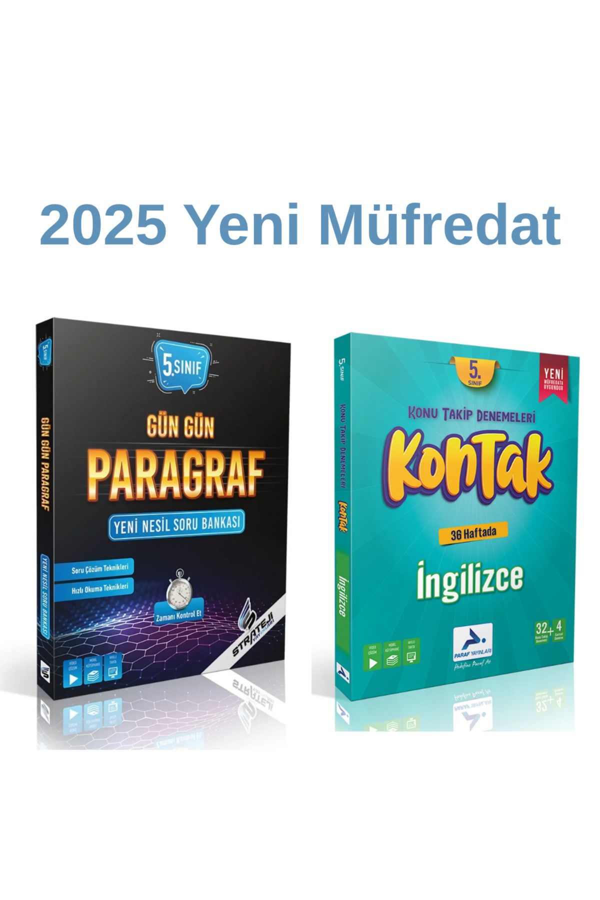 Strateji Yayınları STRATEJİ 5.SINIF GÜN GÜN PARAGRAF + KONTAK 5.SINIF İNGİLİZCE HAFTALIK DENEMELER SET 2025