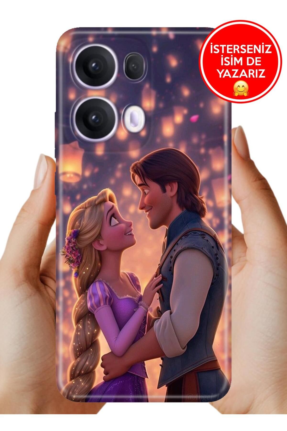 OPPO Reno 13 Pro Kılıf Oppo Reno 13 Pro Desenli Şeffaf Kılıf Üzeri Silikon Rapunzel