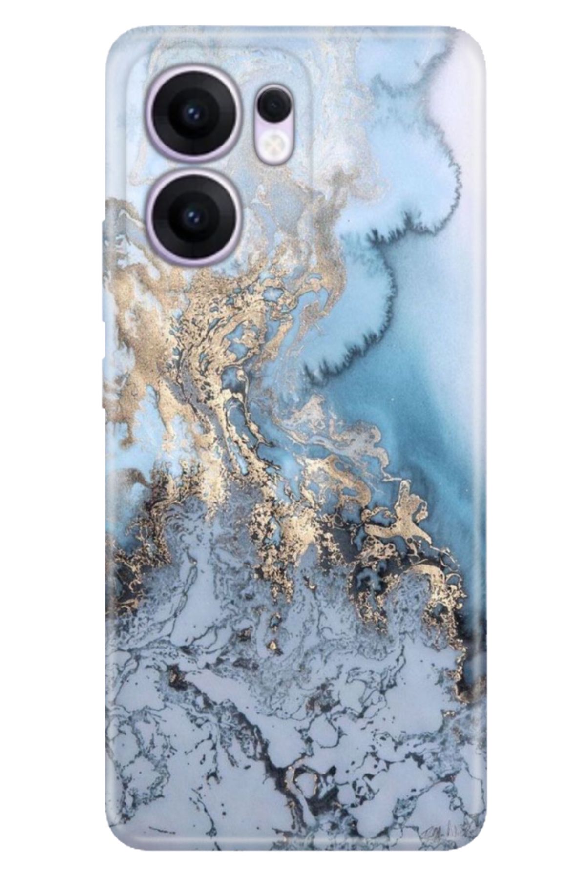 OPPO Reno 13F 5G Kılıf Renkli Silikon Baskılı TPU Antic Marble