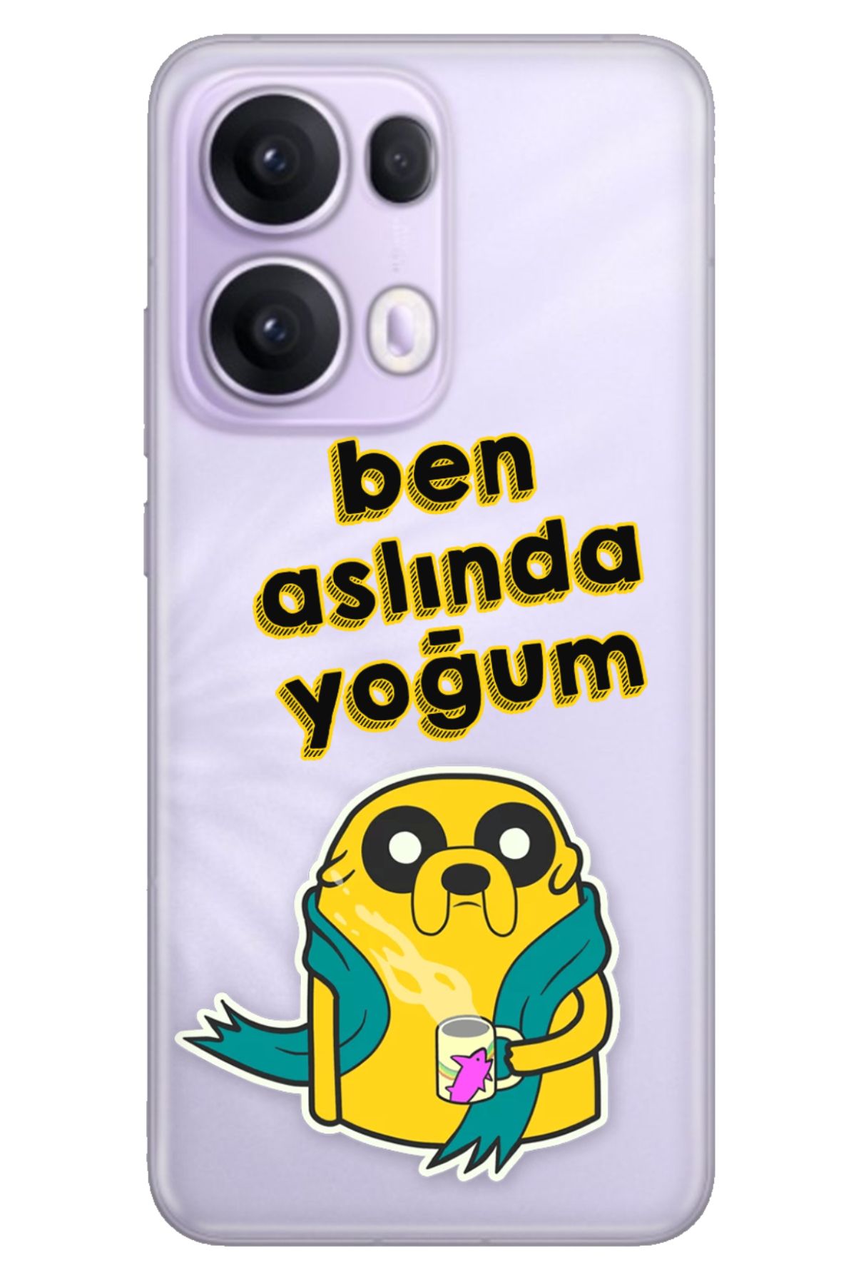 OPPO Reno 13 Pro Oppo Kılıf Tema Trendy Silikon Baskılı Ben Aslında Yoğum
