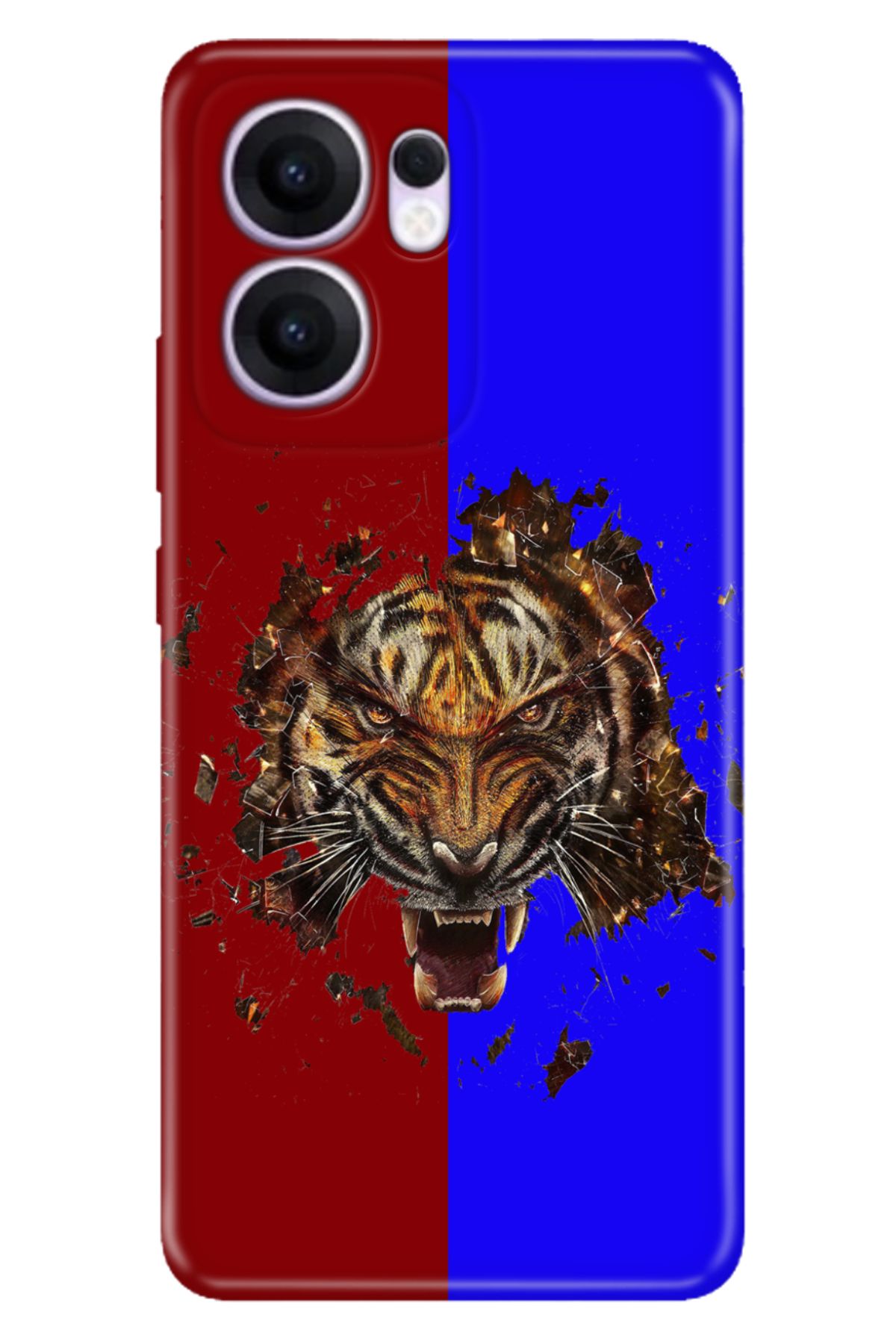 OPPO Reno 13F 5G Kılıf Art Silikon Baskılı TPU Karadeniz Kaplanları