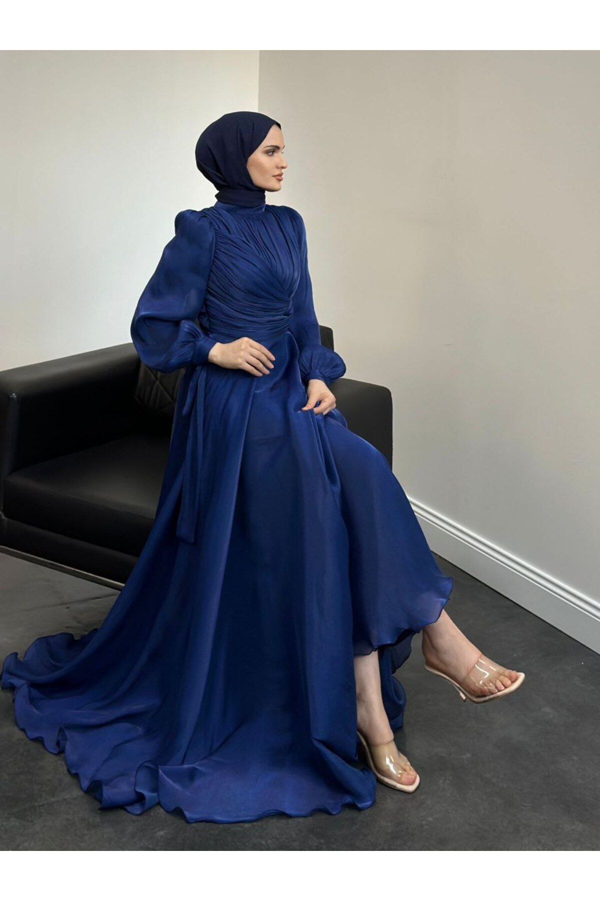 mahira collection YANDAN BAĞLAMALI ORGANZE ABİYE
