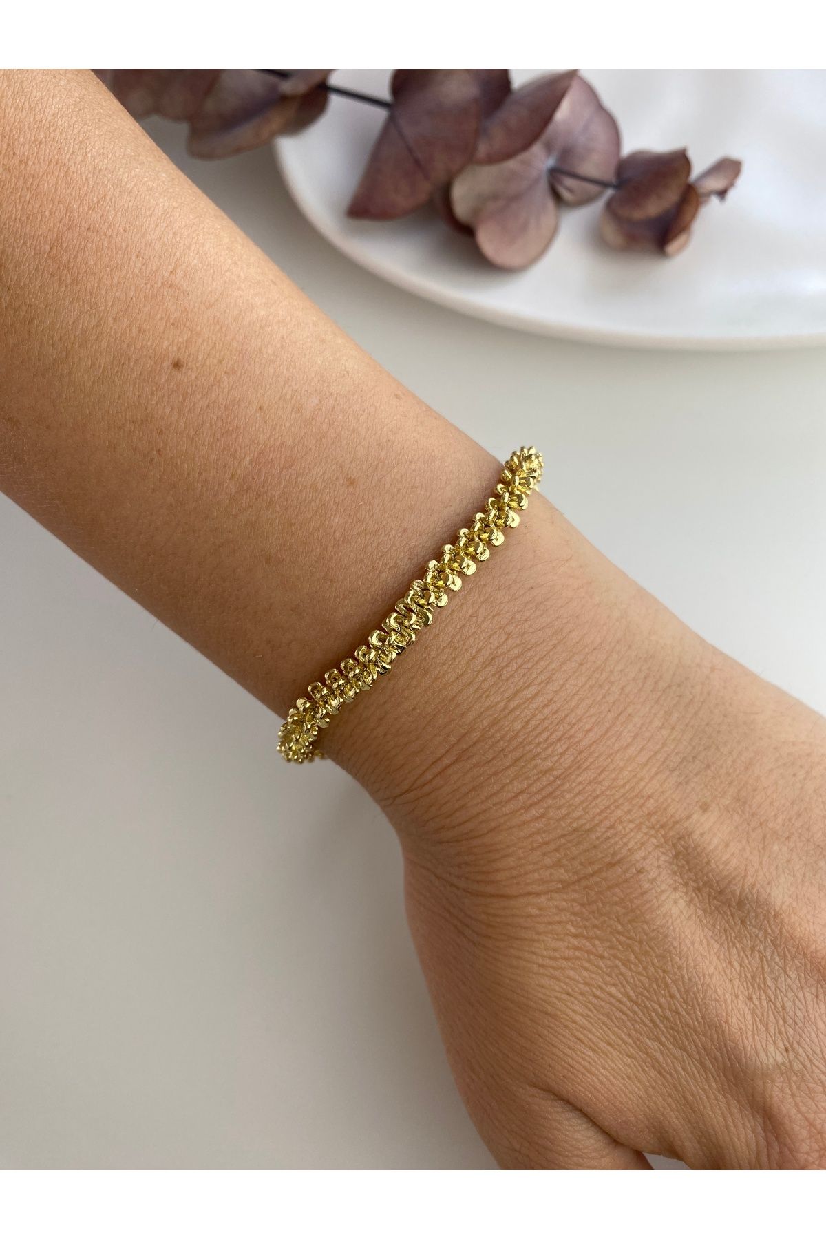 Kashe Accessuar Xuping 14 Ayar Altın Rengi Diana Bileklik Vip Model 20,5cm