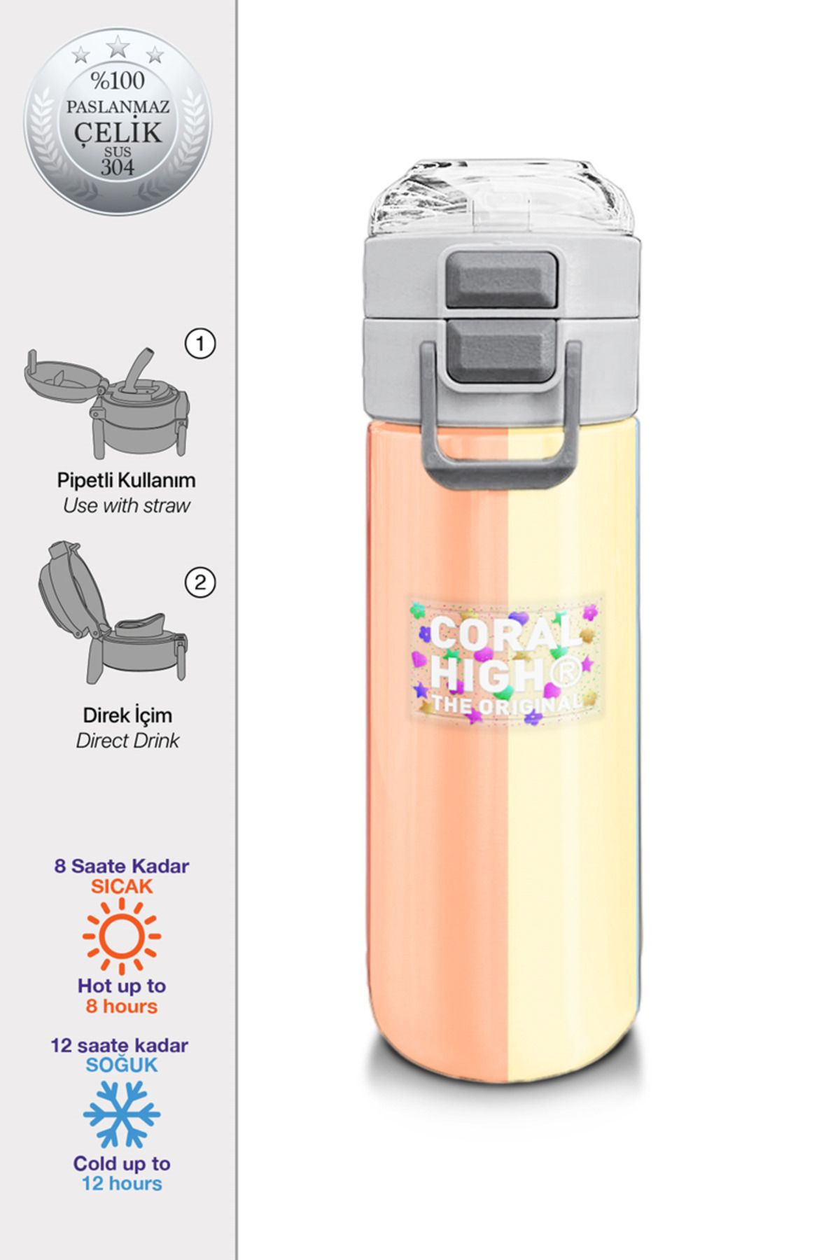 Yaygan 31880 Coral Hıgh Çelik Termos(500Ml)
