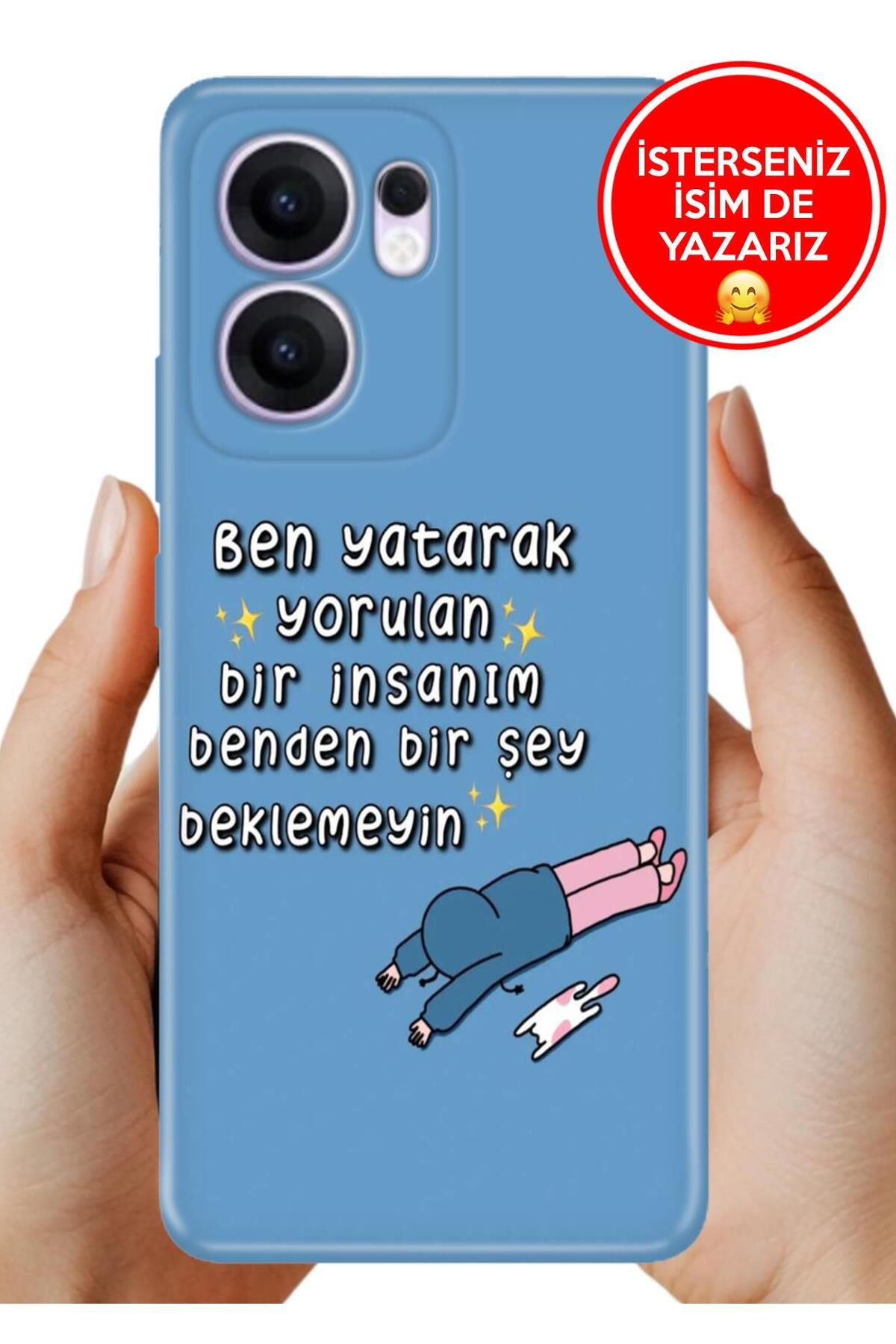 OPPO Reno 13F 5g Kılıf Oppo Reno 13F A Kalite Baskılı Art Silikon Yorgunum