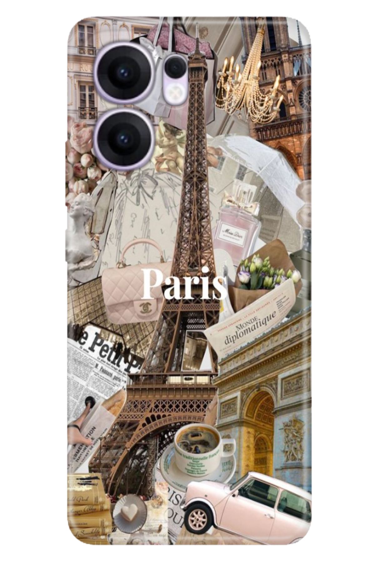 OPPO Reno 13F 5G Kılıf Tema Art Desenli Baskılı Silikon Paris