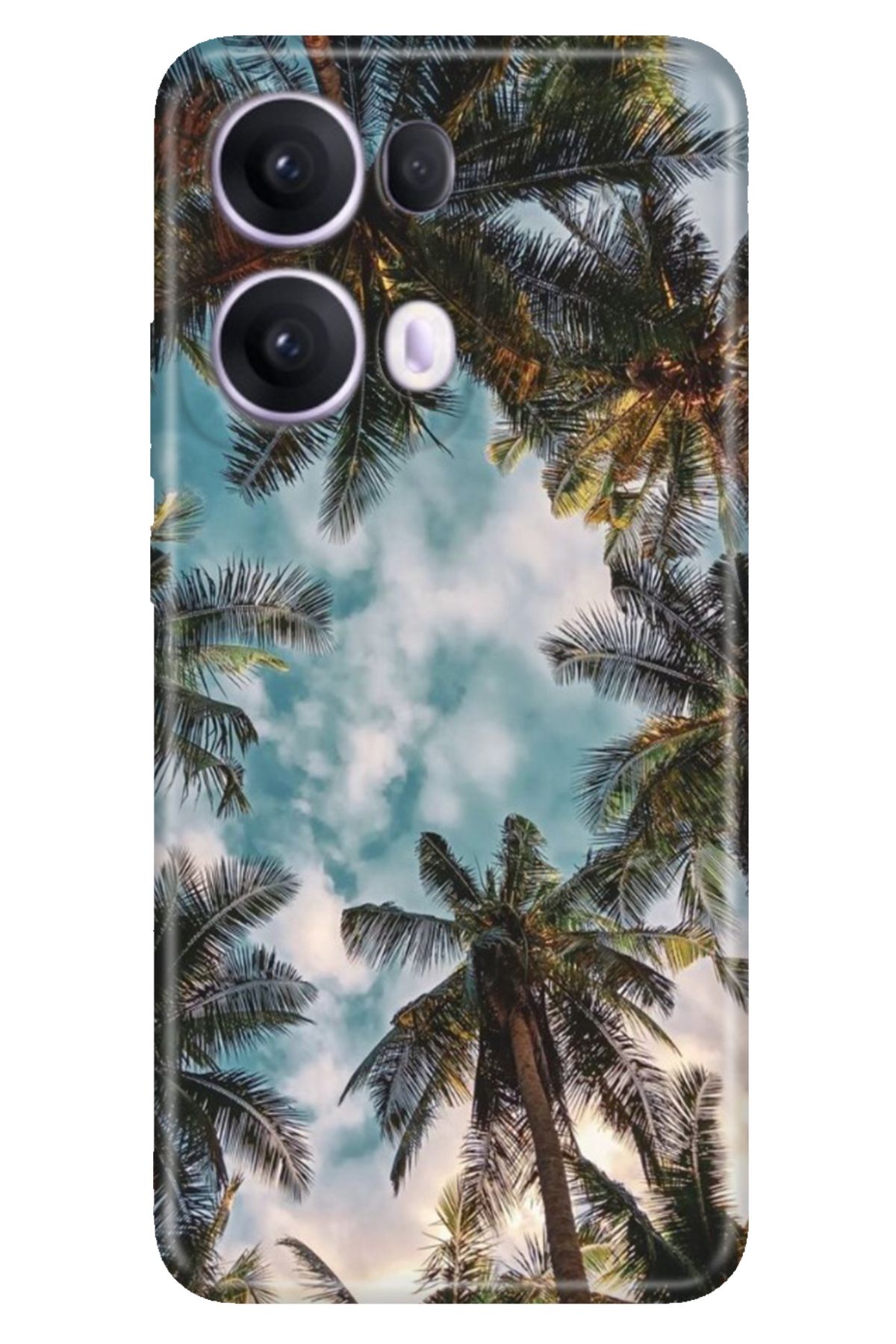 OPPO Reno 13 Pro Oppo Kılıf Tema Art Desenli Baskılı Silikon Palmiye