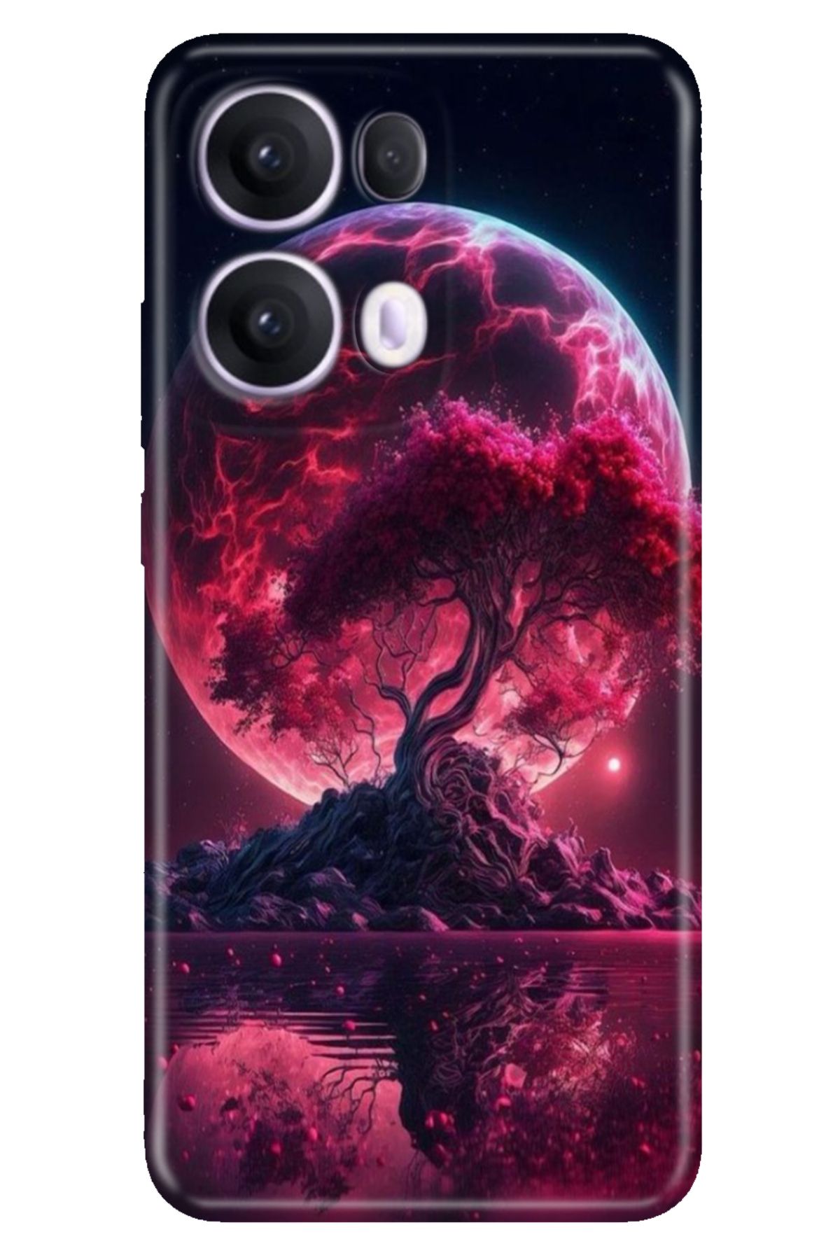OPPO Reno 13 Pro Oppo Kılıf Tema Art Desenli Baskılı Silikon Red World